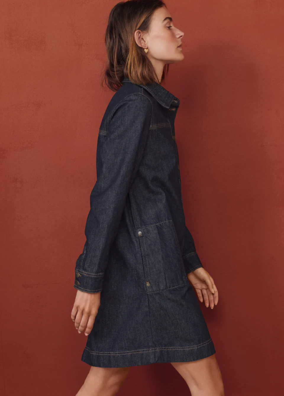 Denim A-line dress