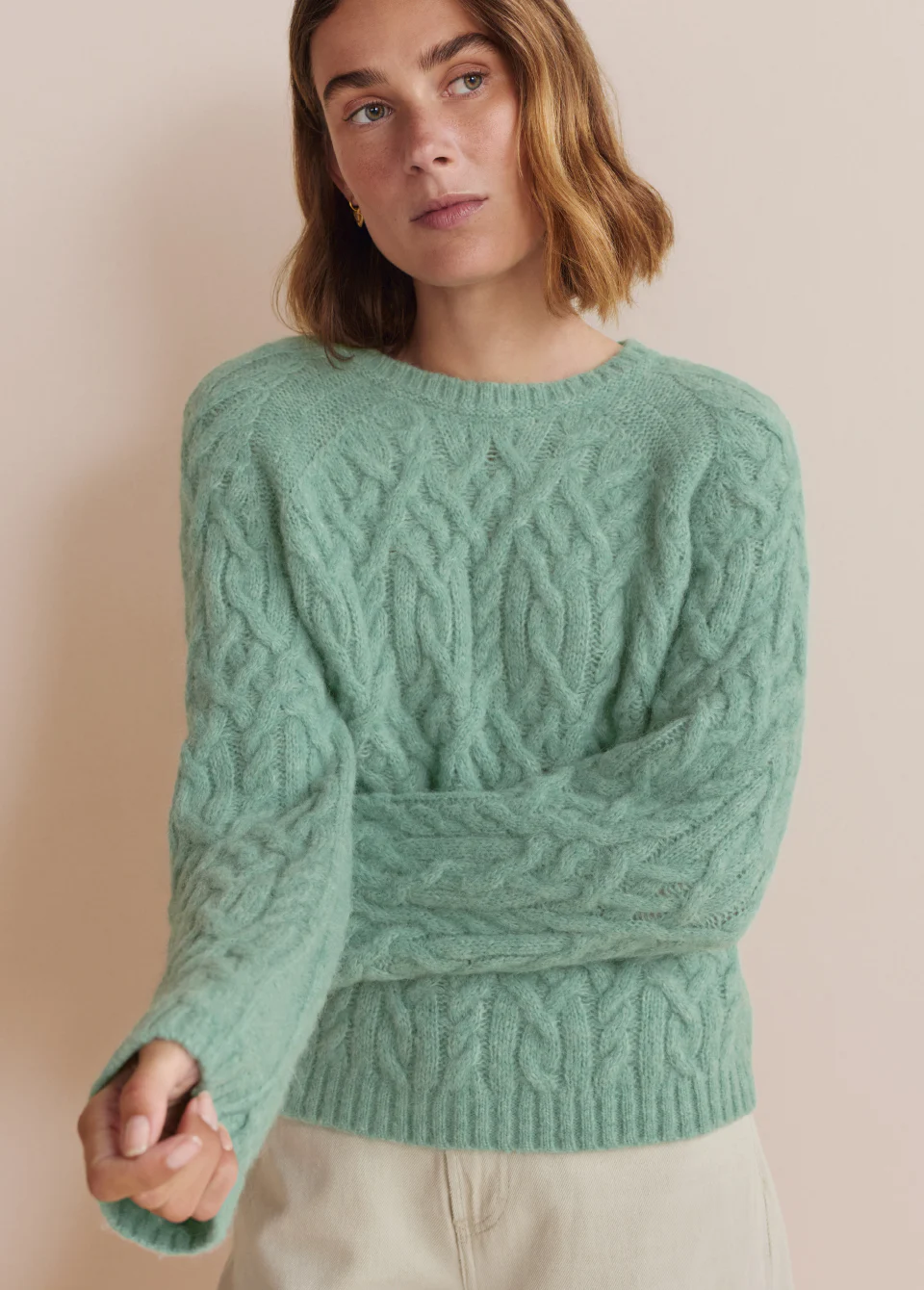 Cable-stitch sweater
