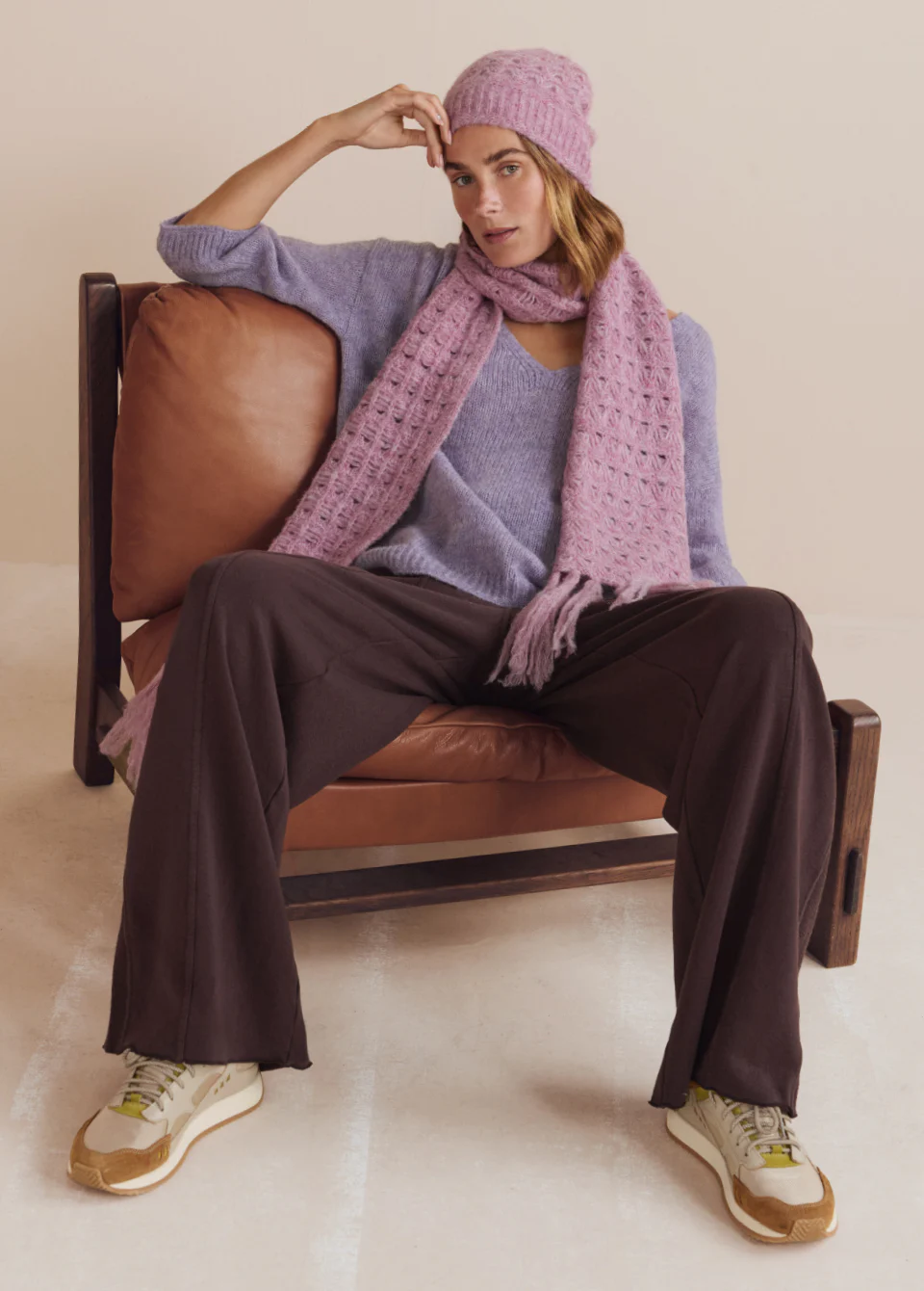 Cable-stitch sweater