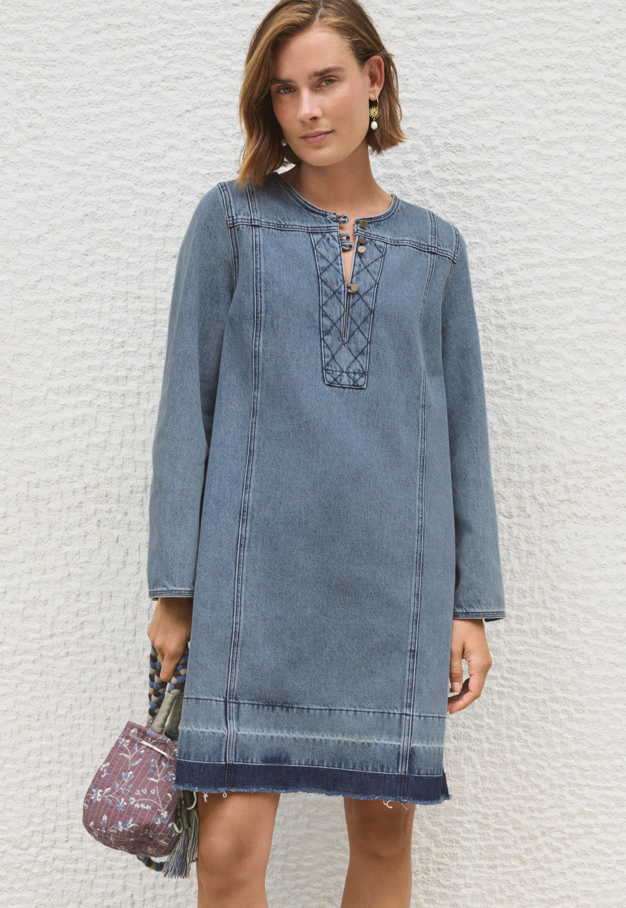 Wrap London - Denim shift-dress