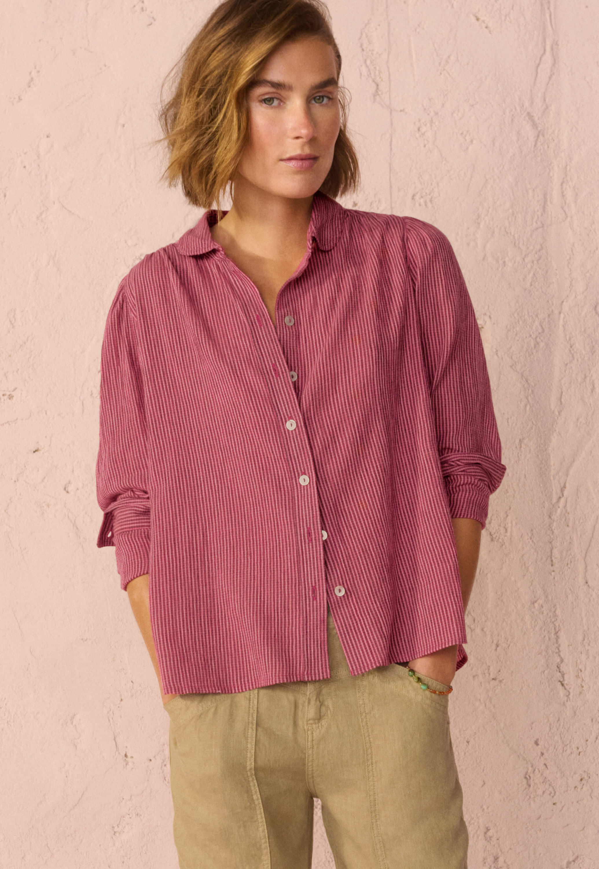★送料・関税込★CITYBREEZE★CRINKLE COLLAR BLOUSE★ citybreeze(シティーブリーズ) ブラウス・シャツ(レディース