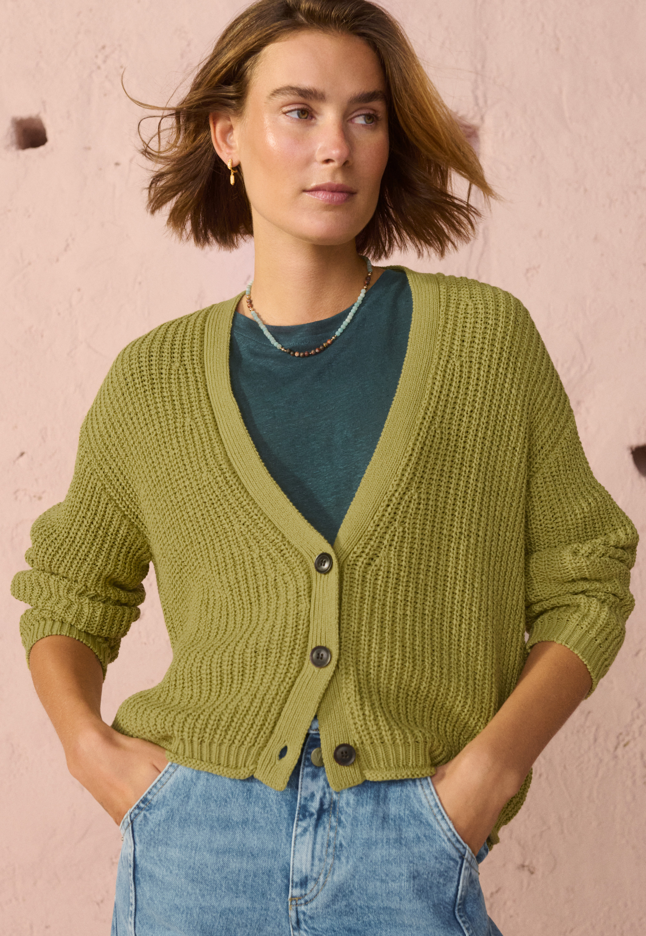 熱販売 - London Wrap Organic cardigan blend cotton トップス
