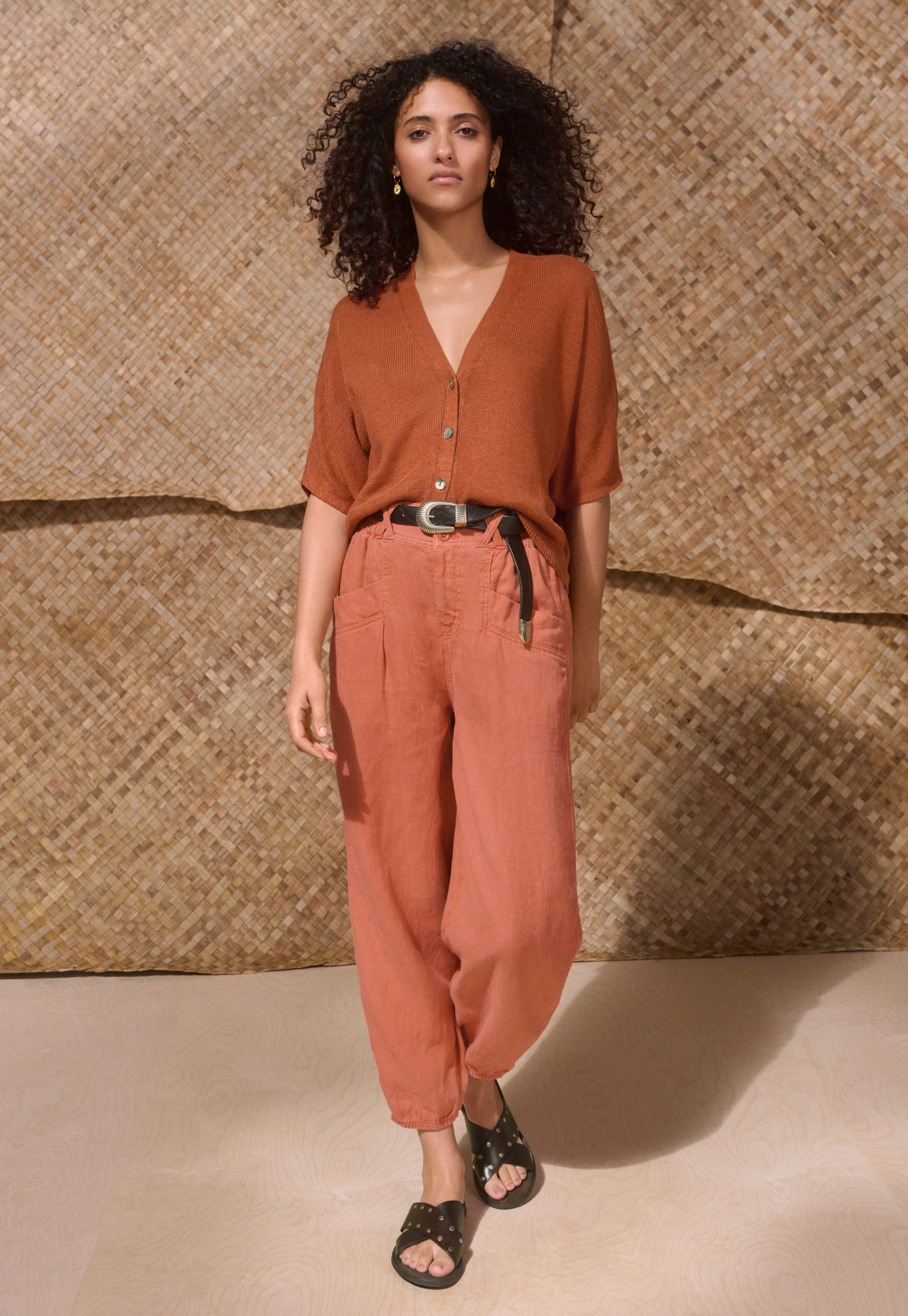 Wrap London - Linen v-neck cardigan