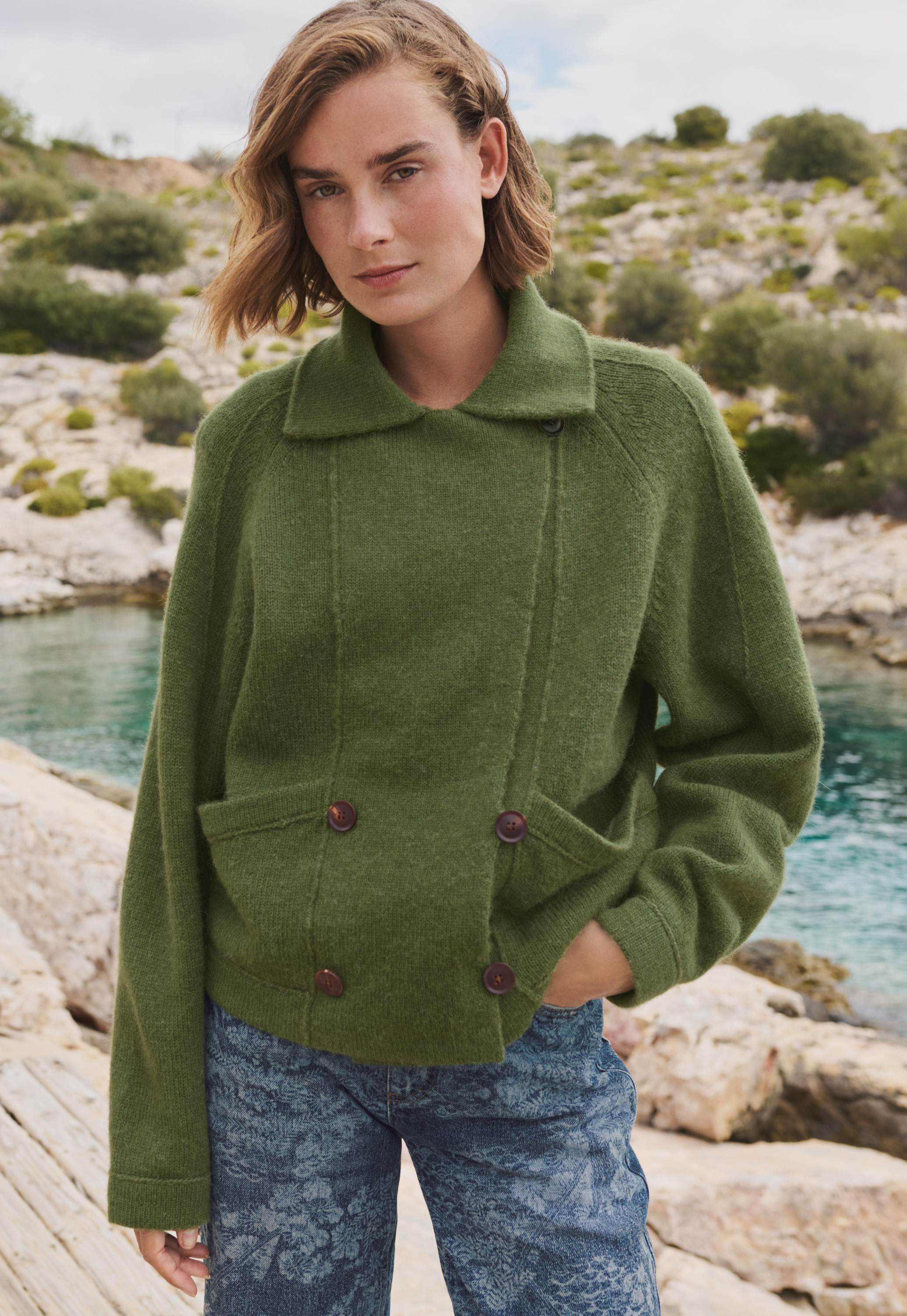 ジャケット JACKET IN ALPACA AND WOOL BLEND Wrap London - Lambswool & alpaca blend jacket