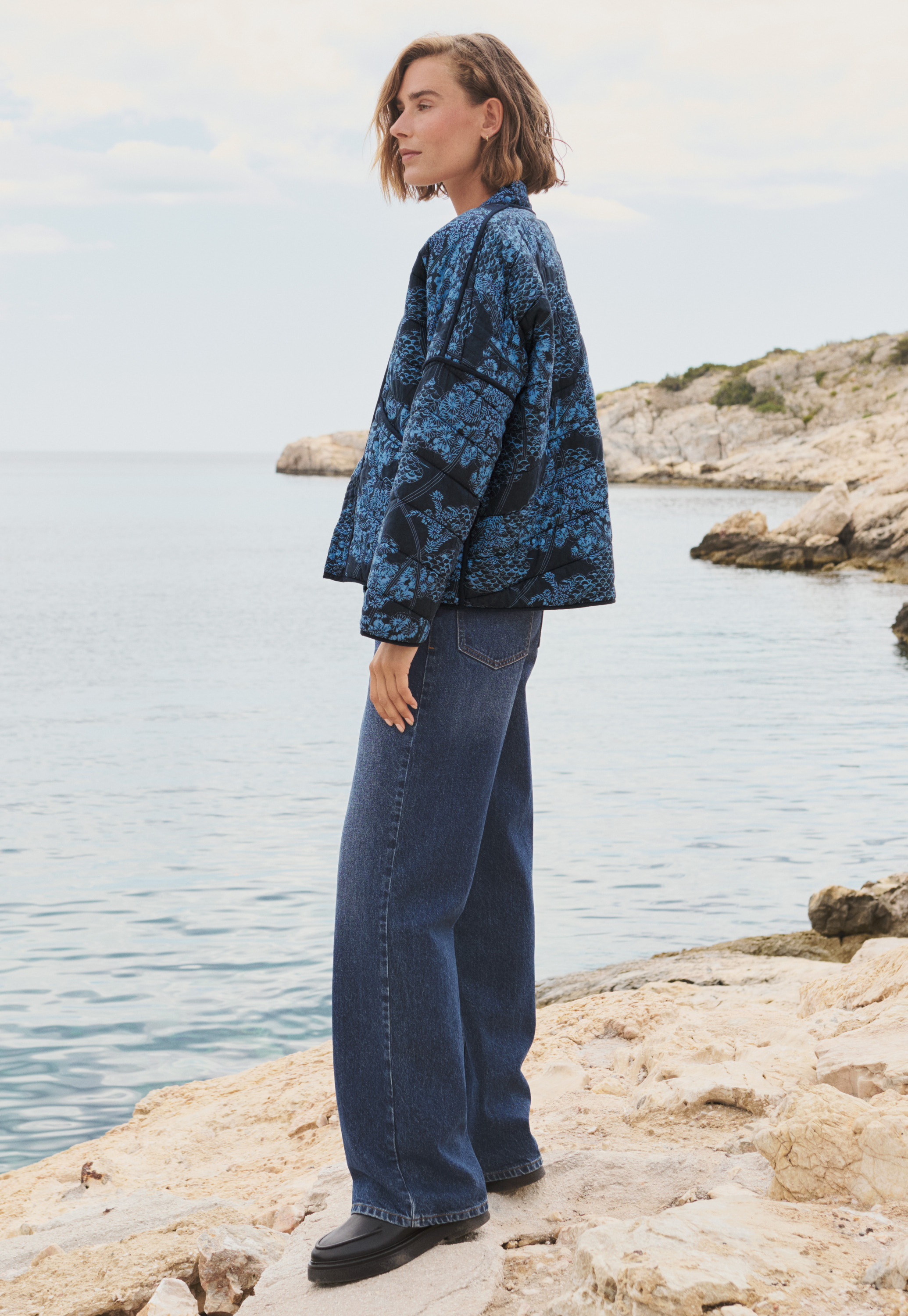 Wrap London - Quilted print cotton jacket