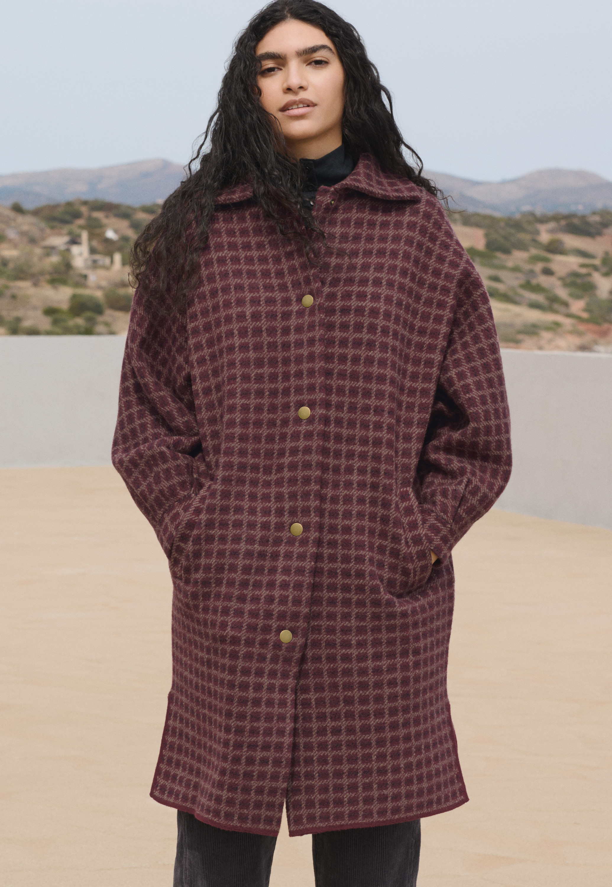 Wrap London - Boiled wool checked jacket
