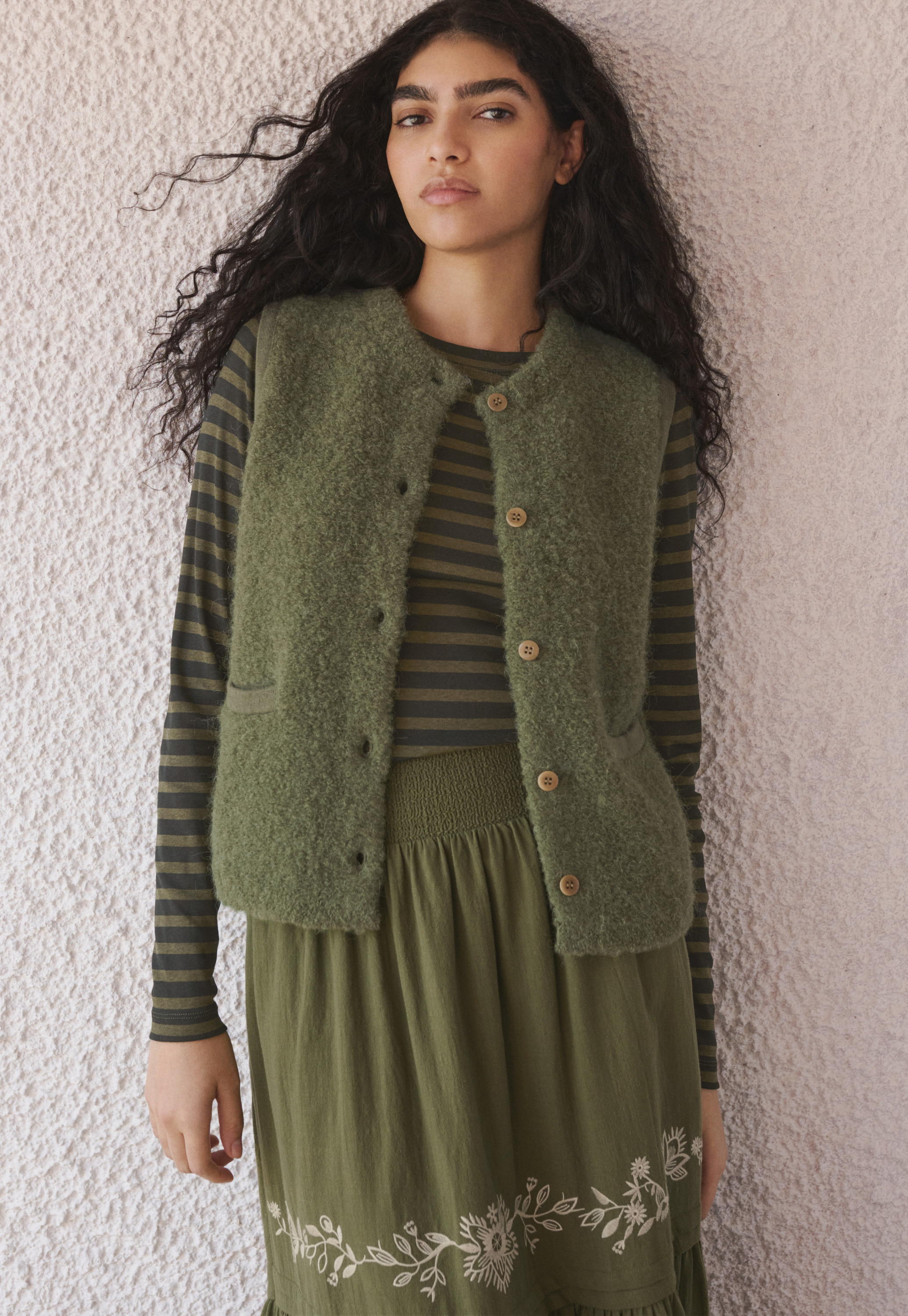 Wrap London - Alpaca bouclé knitted gilet