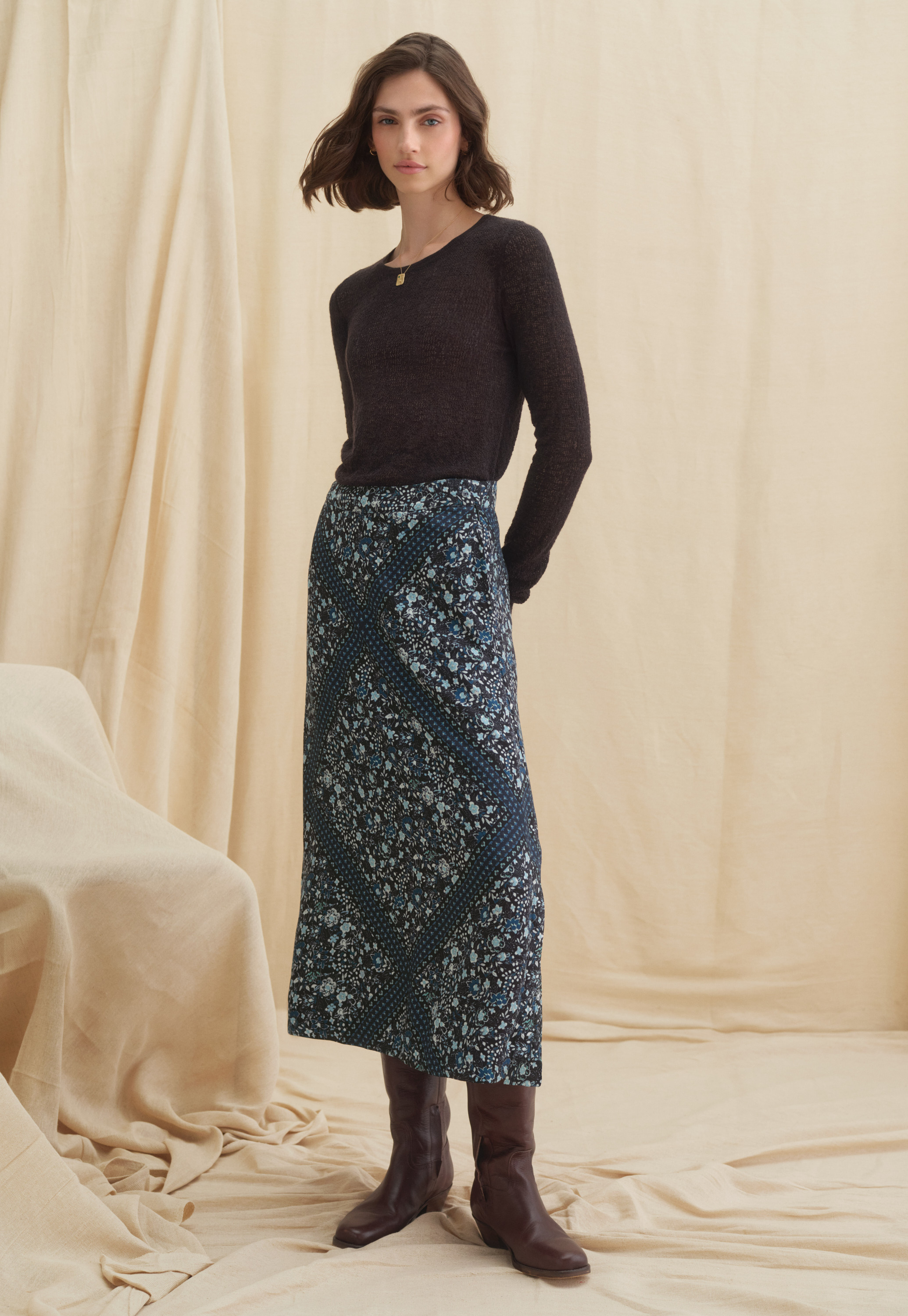 Wrap London - Wool lace-knit sweater