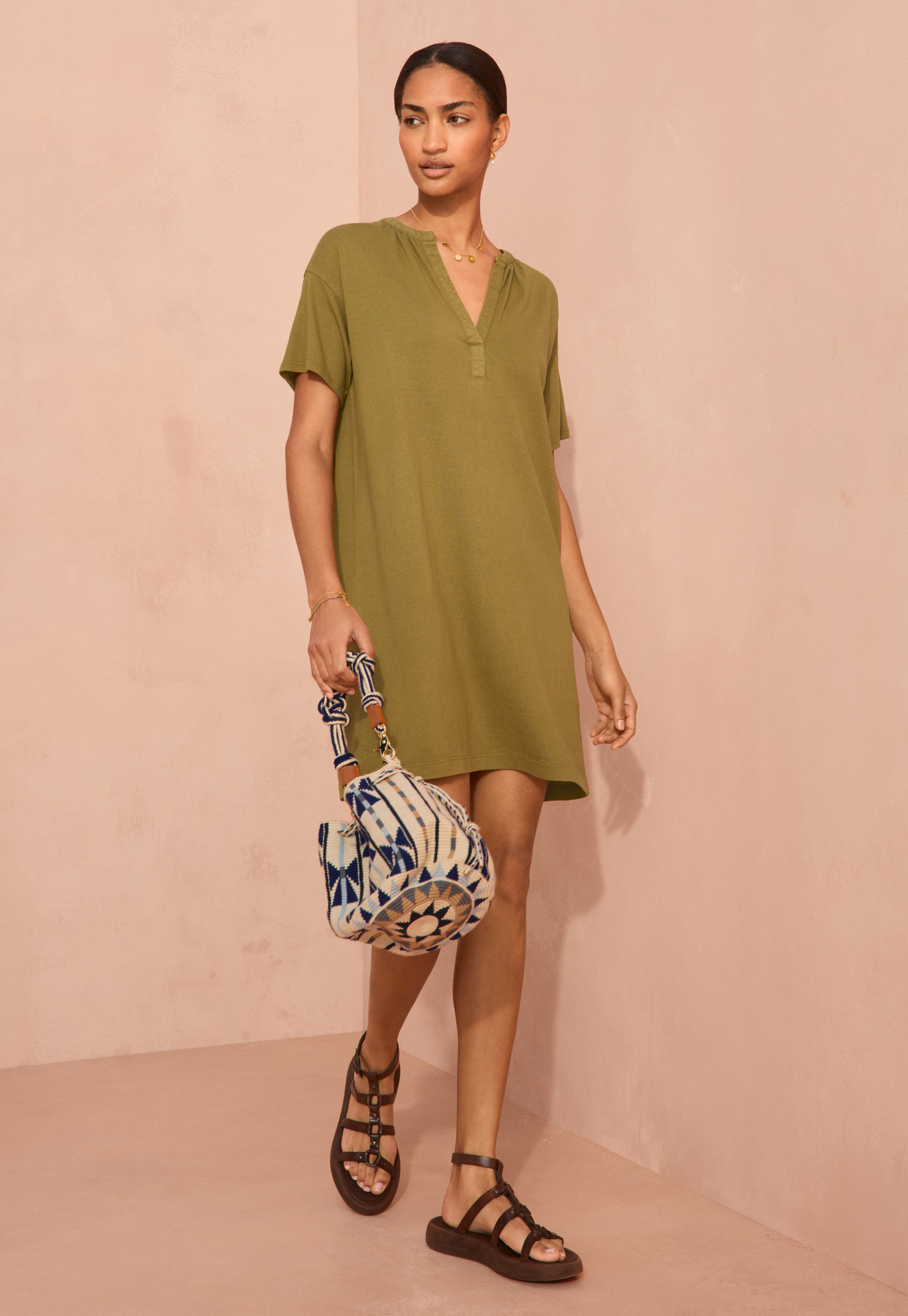 crinkle jersey dress Fine Crinkle Jersey Maxi Dress main image 1