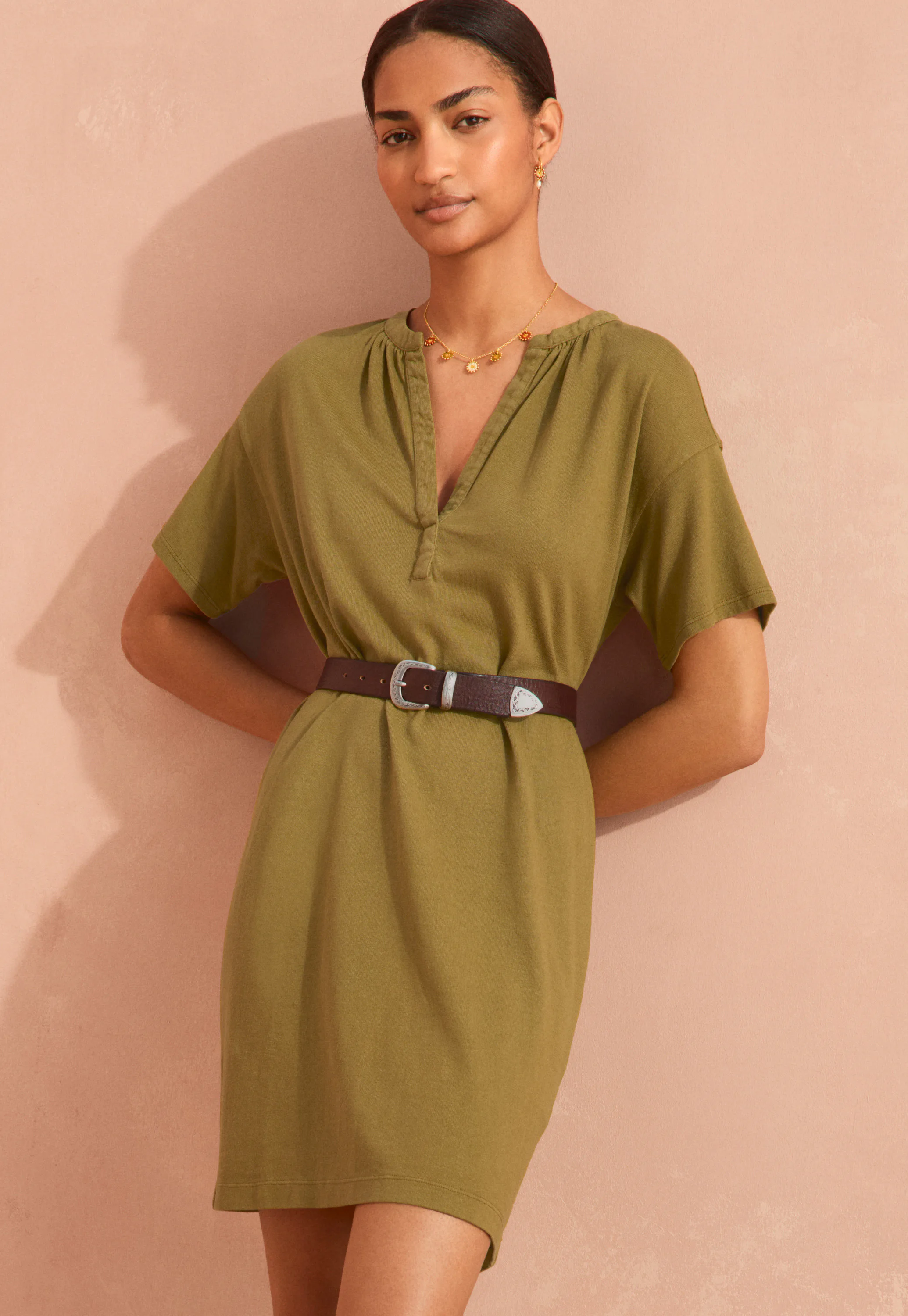 Short hemp & cotton jersey dress Short hemp & cotton jersey dress