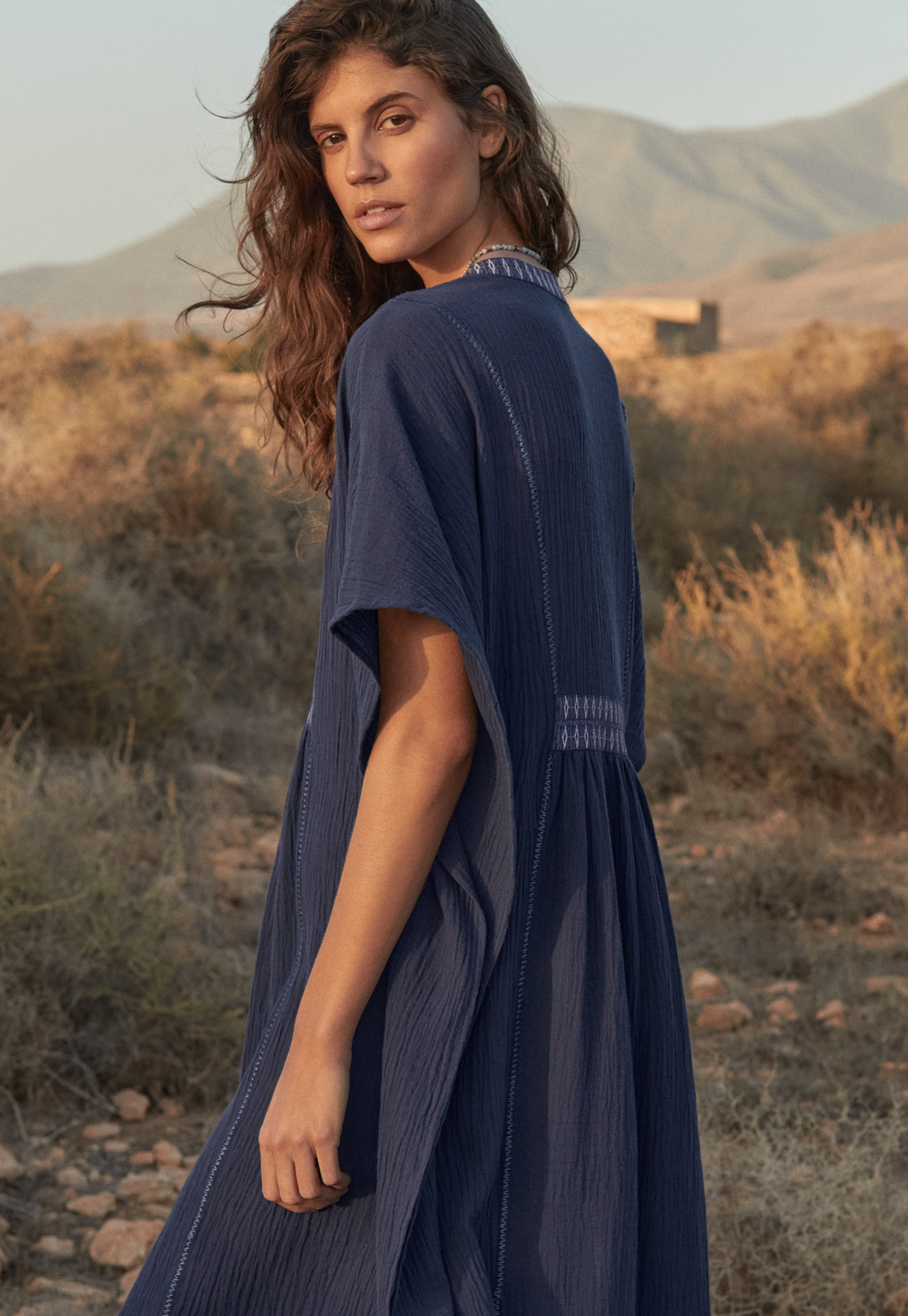 chinese dress ladies LISA LONG LINEN DRESS – Mediterraneo Boutique Italiana