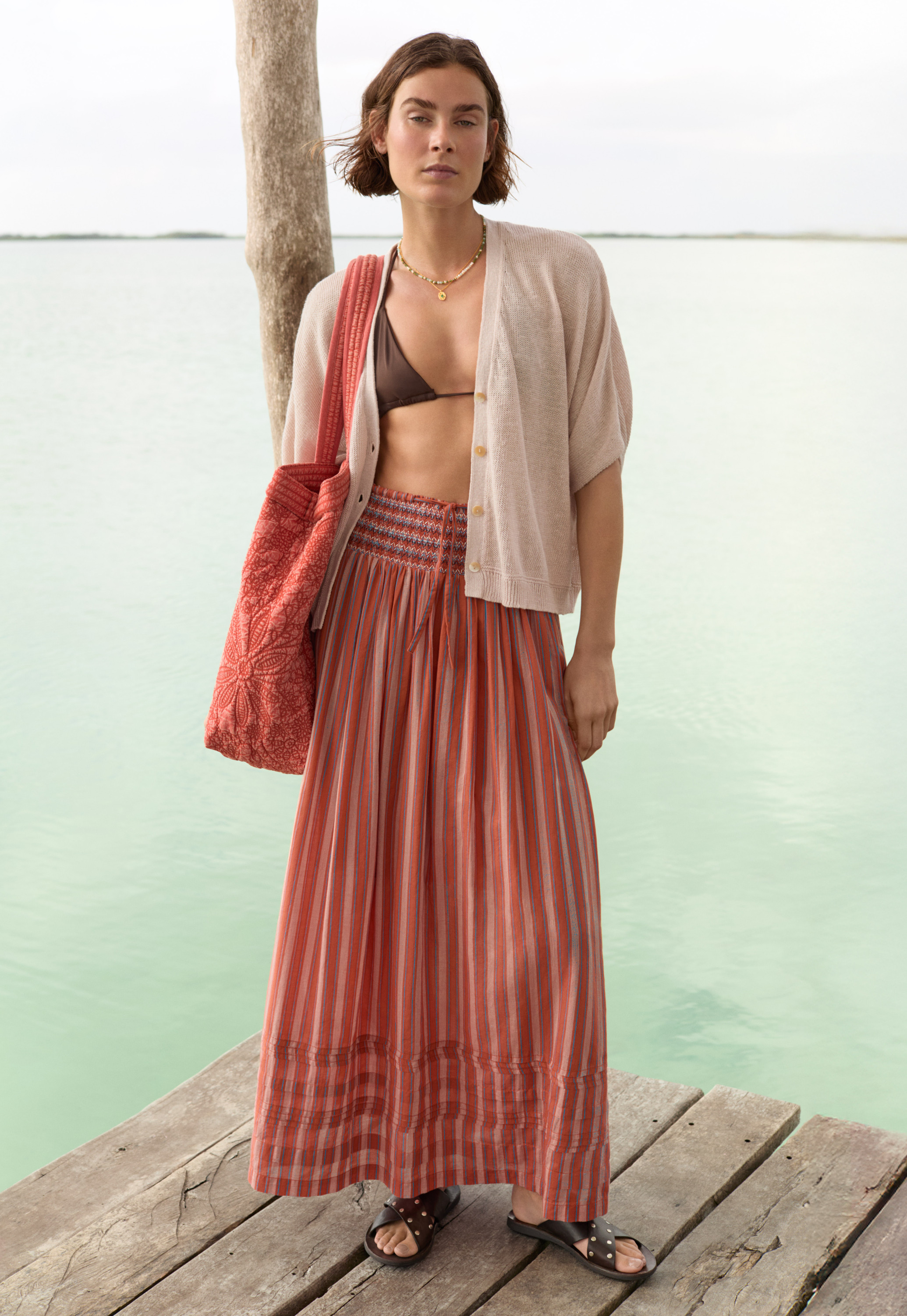 Vertical Striped Striped Maxi Skirt Outfit Ideas Wrap London Striped