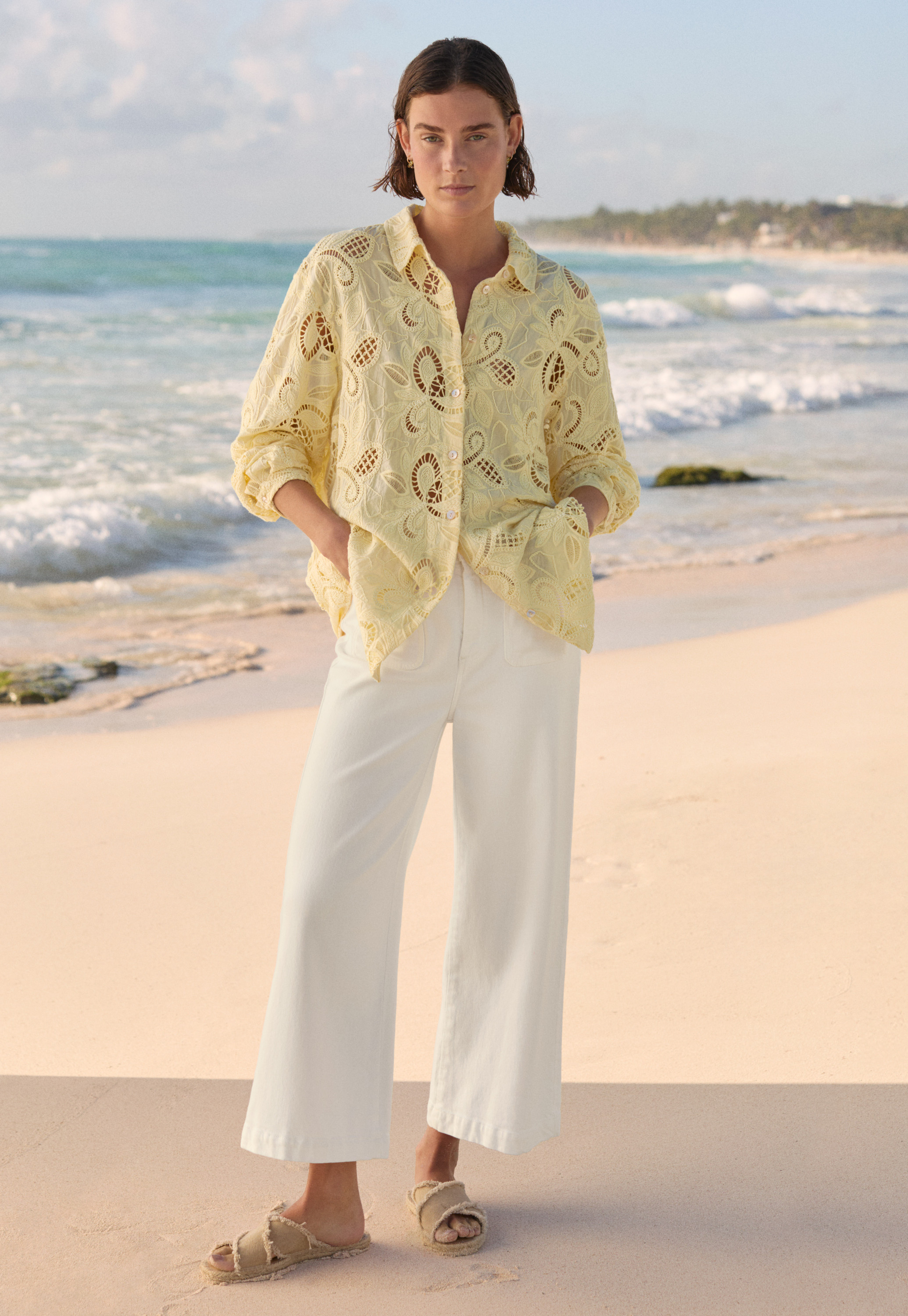 Wrap London - Cropped wide-leg trousers