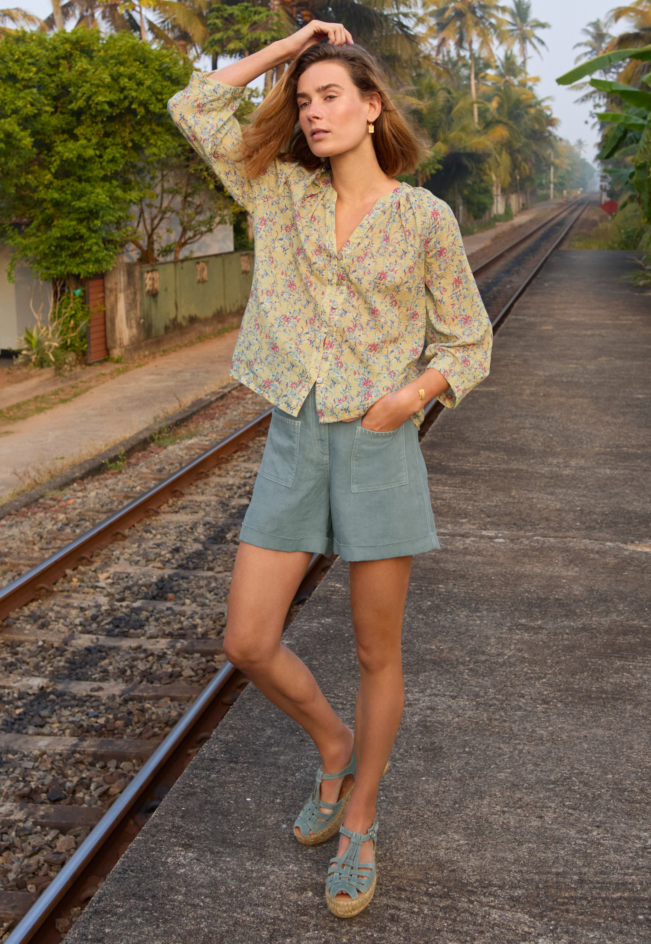 Wrap London - Printed cotton blouse