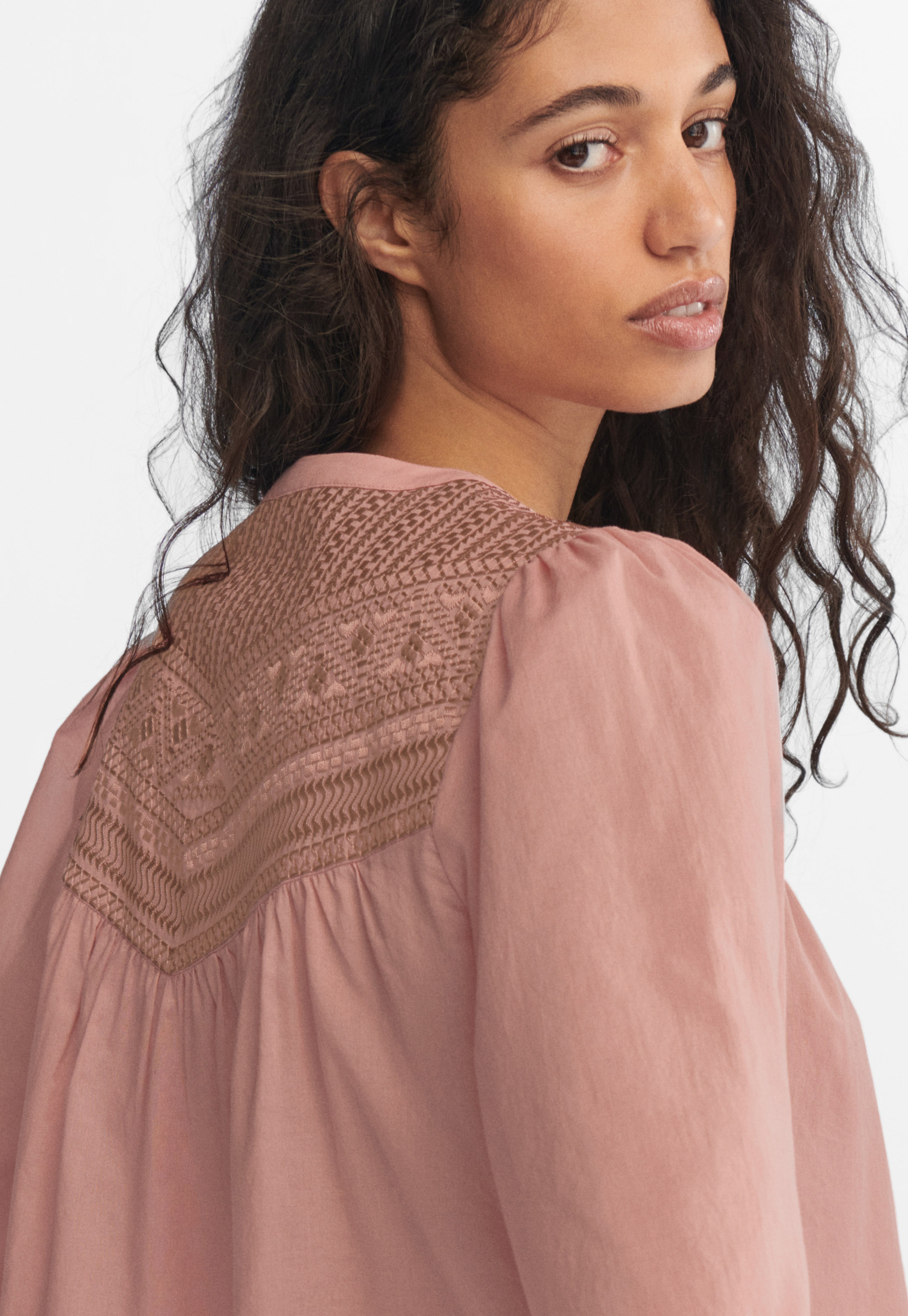 Wrap London - Embroidered cotton blouse