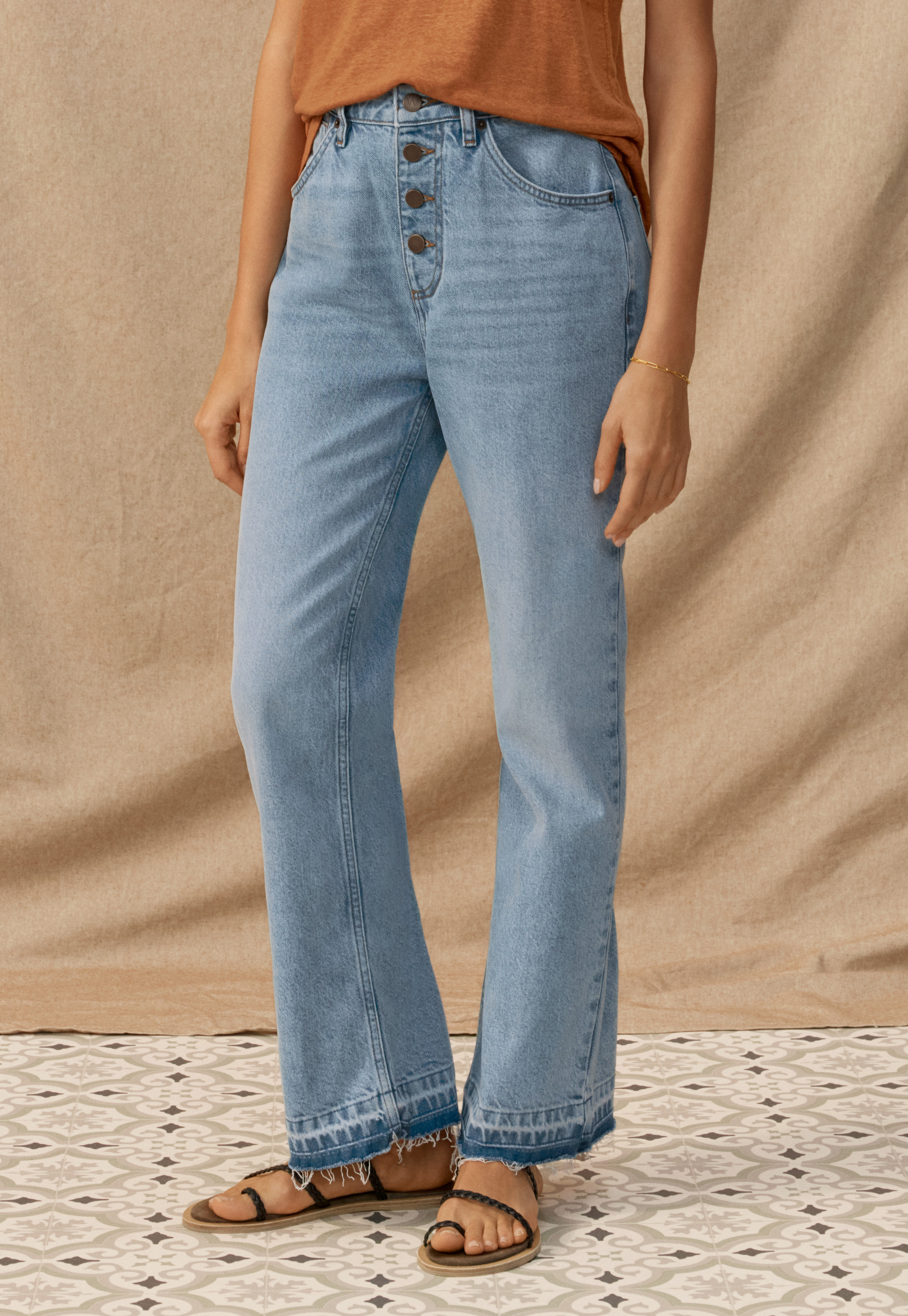 Wrap London - Let-down hem jeans