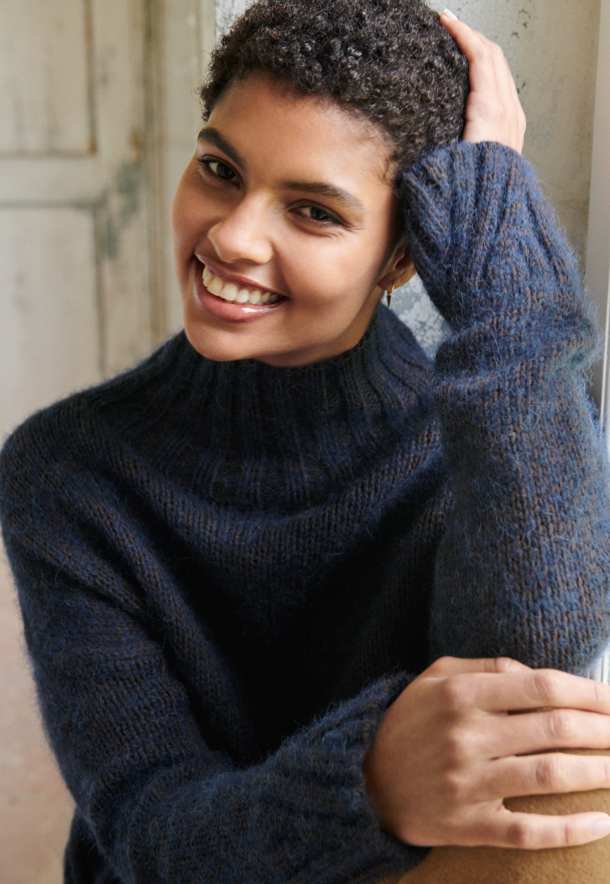 Wrap London - Flecked high-neck sweater