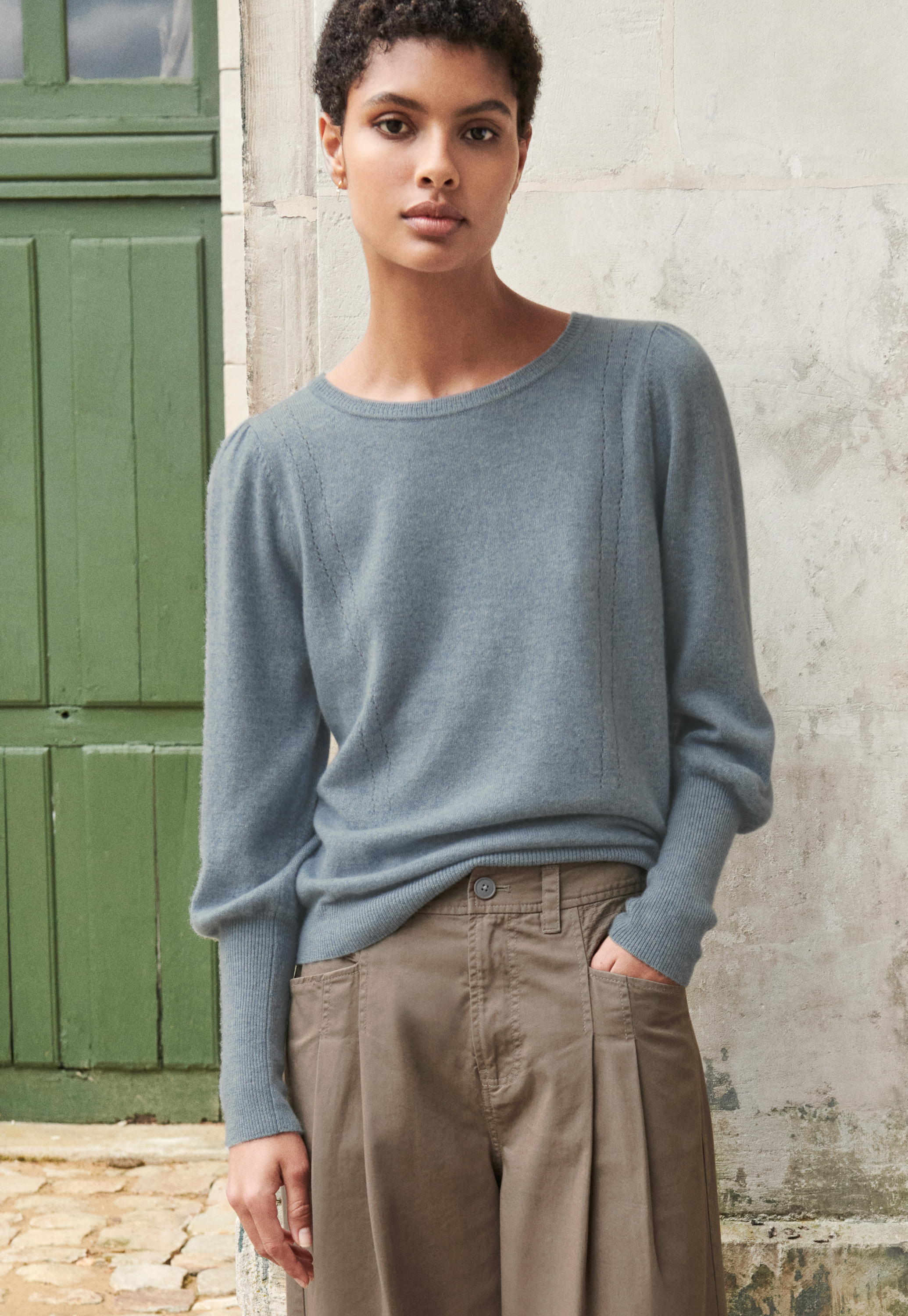 Wrap London - Blouson-sleeve cashmere 