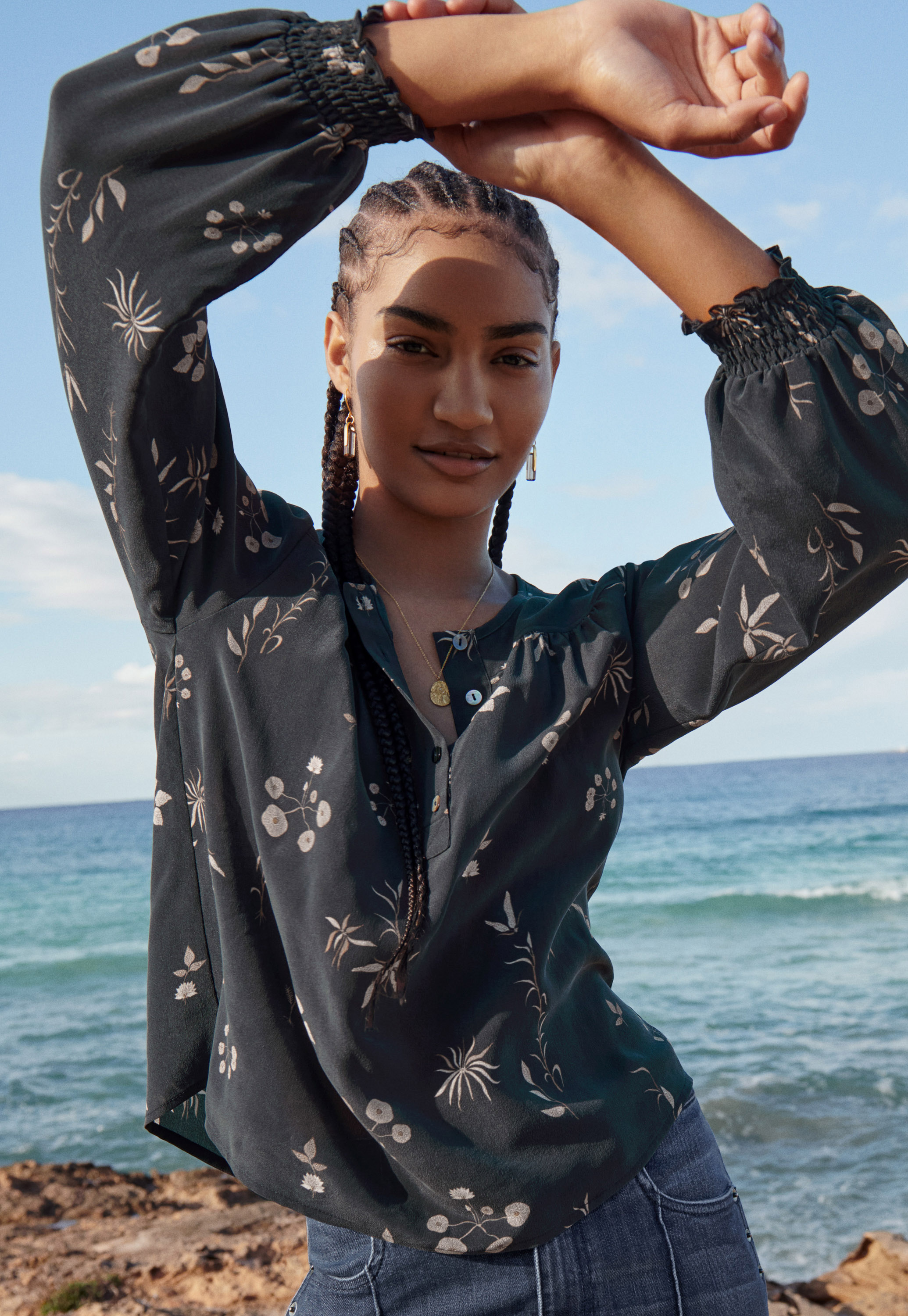 Wrap London - Printed cotton blouse
