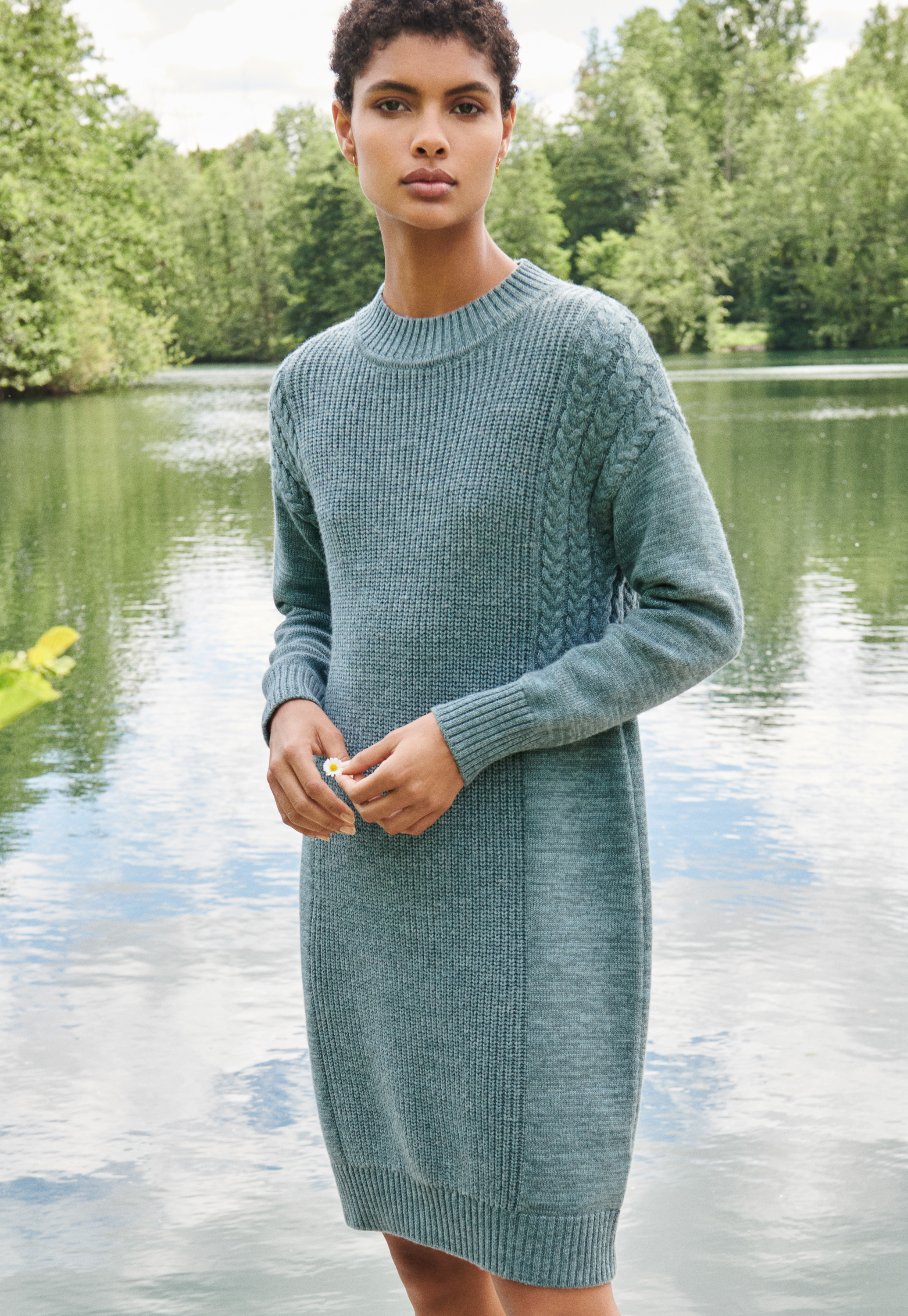 Organic cotton \u0026 wool knit dress