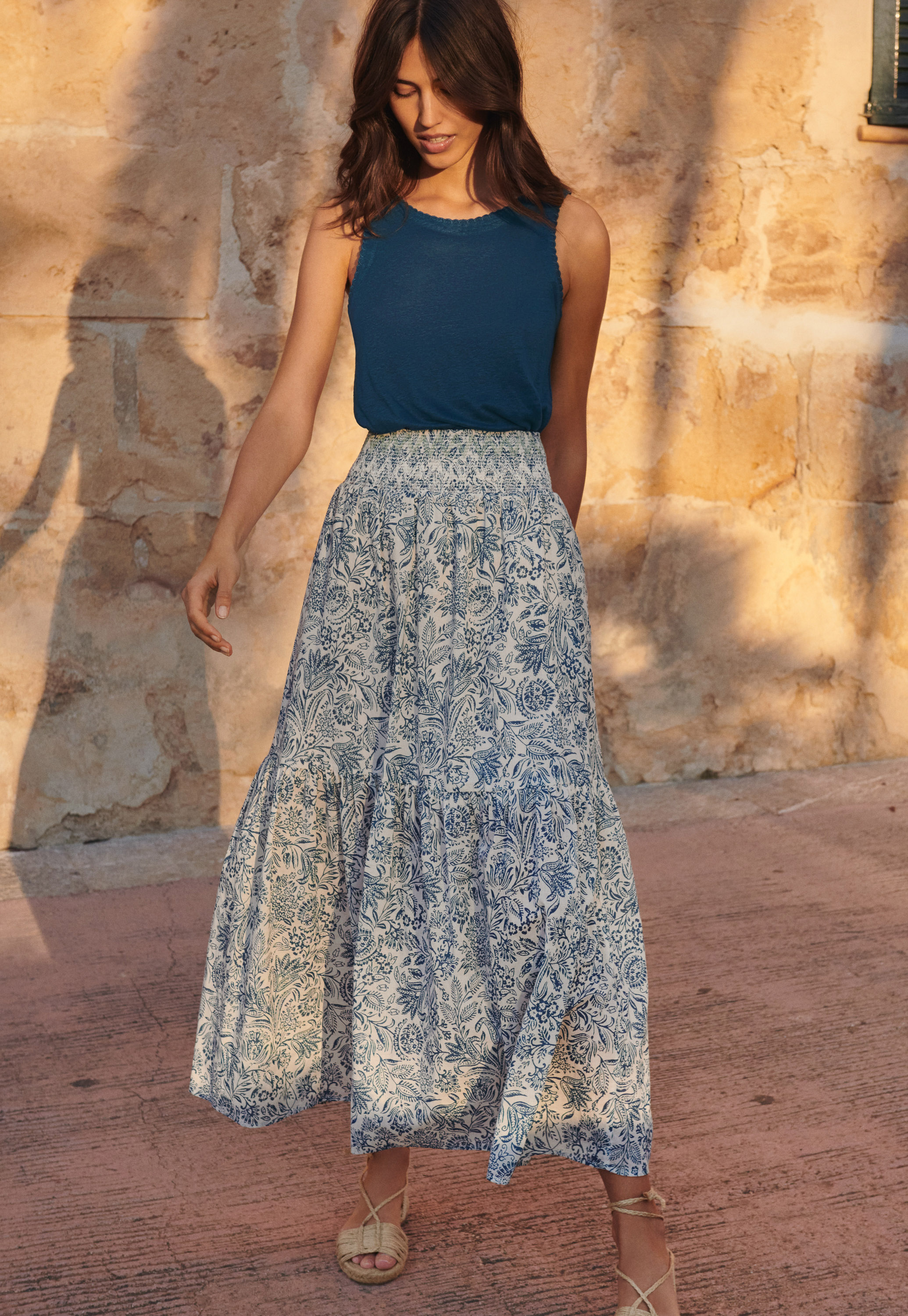【最終値下げ】Laubeblanc Cotton Tiered skirt Cotton Tiered skirt – L'AUBE BLANC