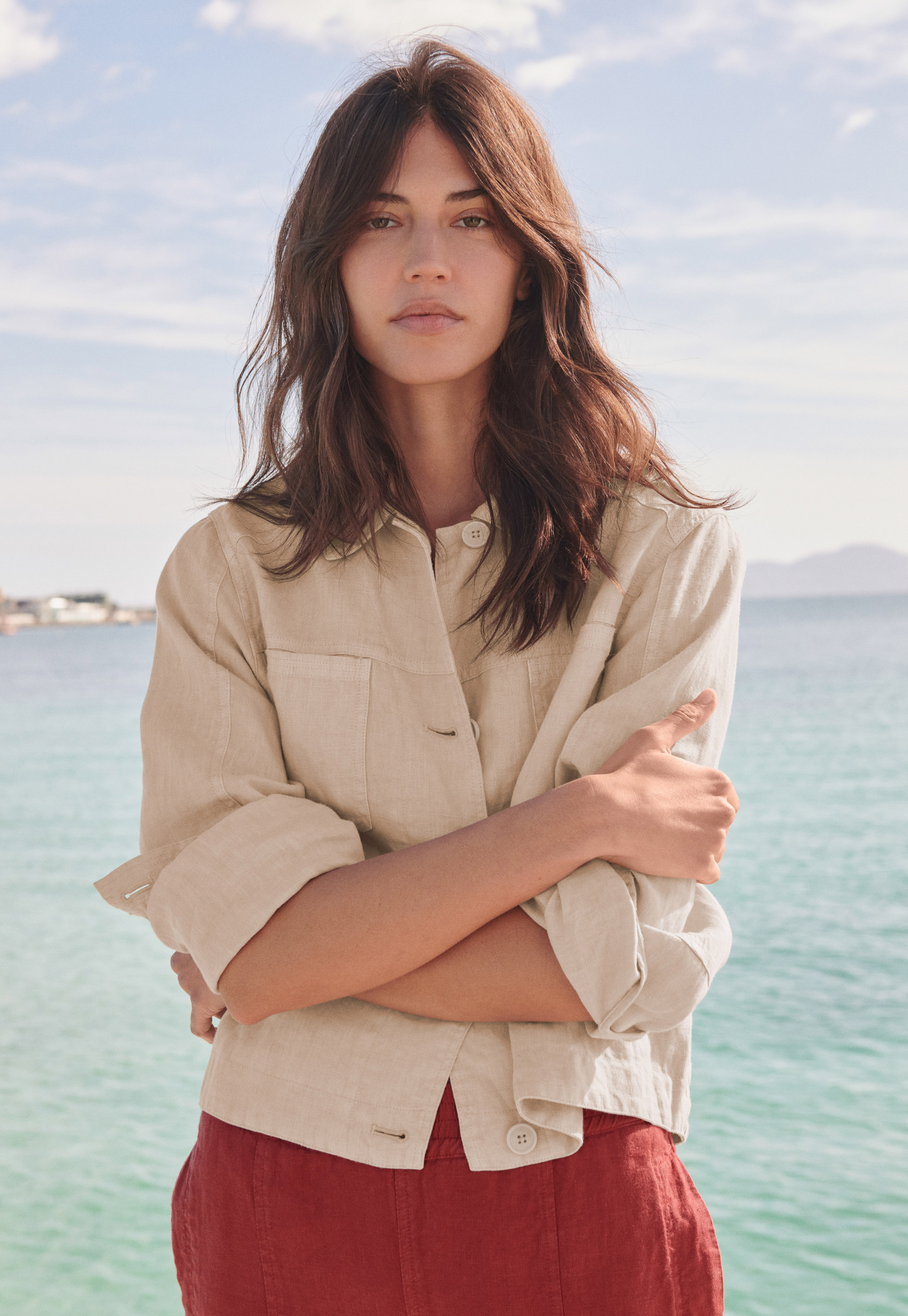 Wrap London - Cropped linen jacket