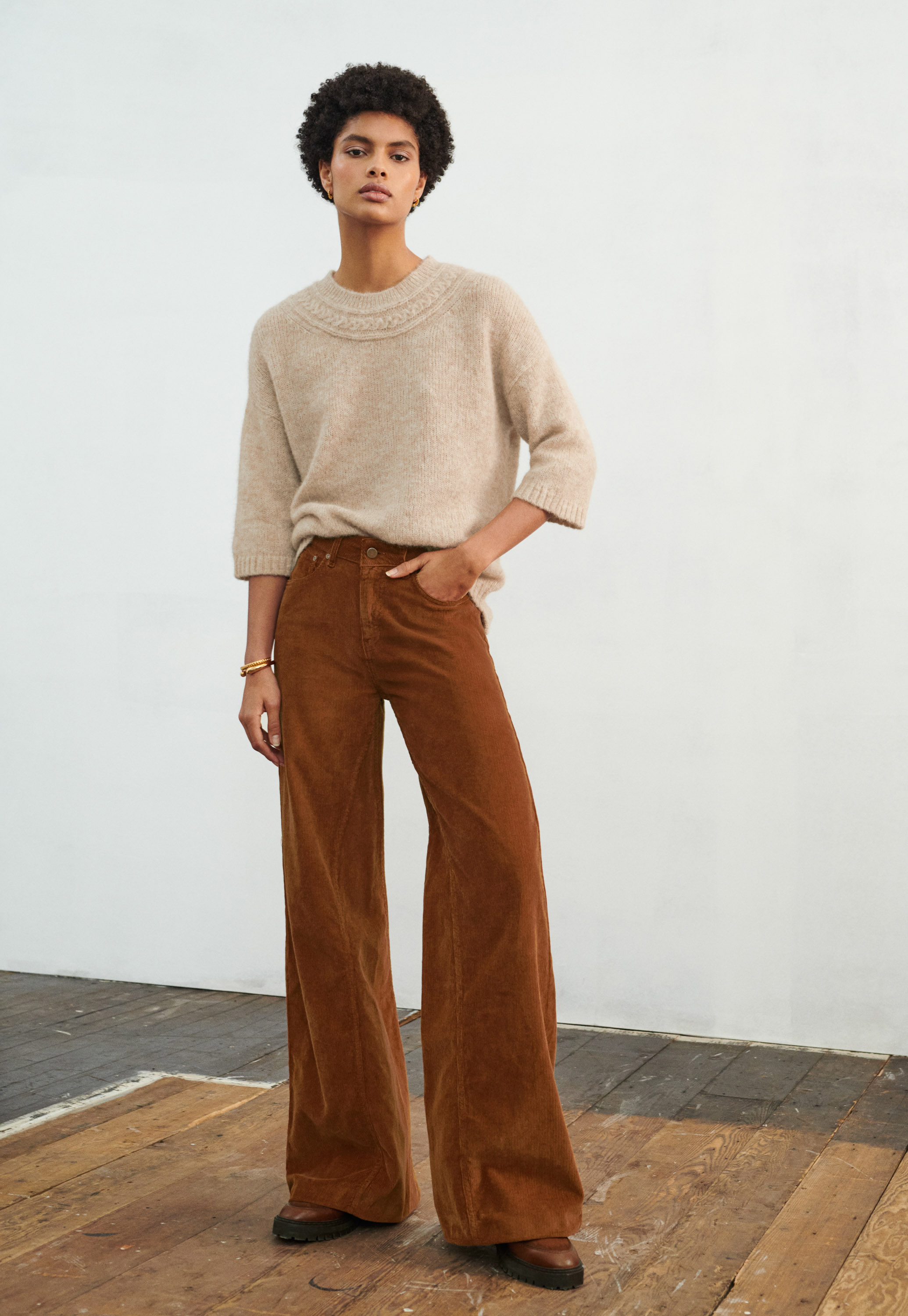 Wrap London - Wide-leg cord trousers