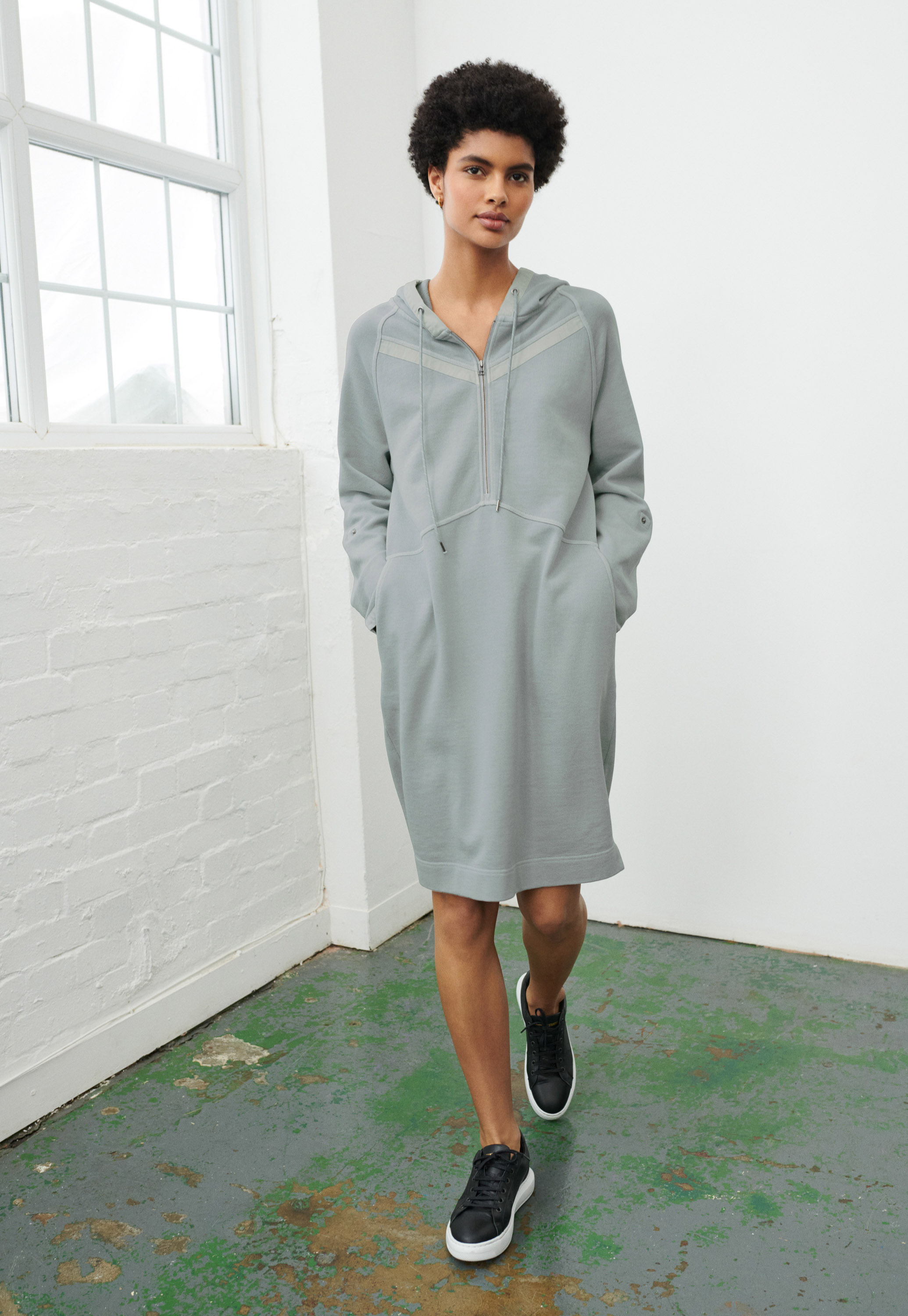 Organic cotton sweatshirt dress