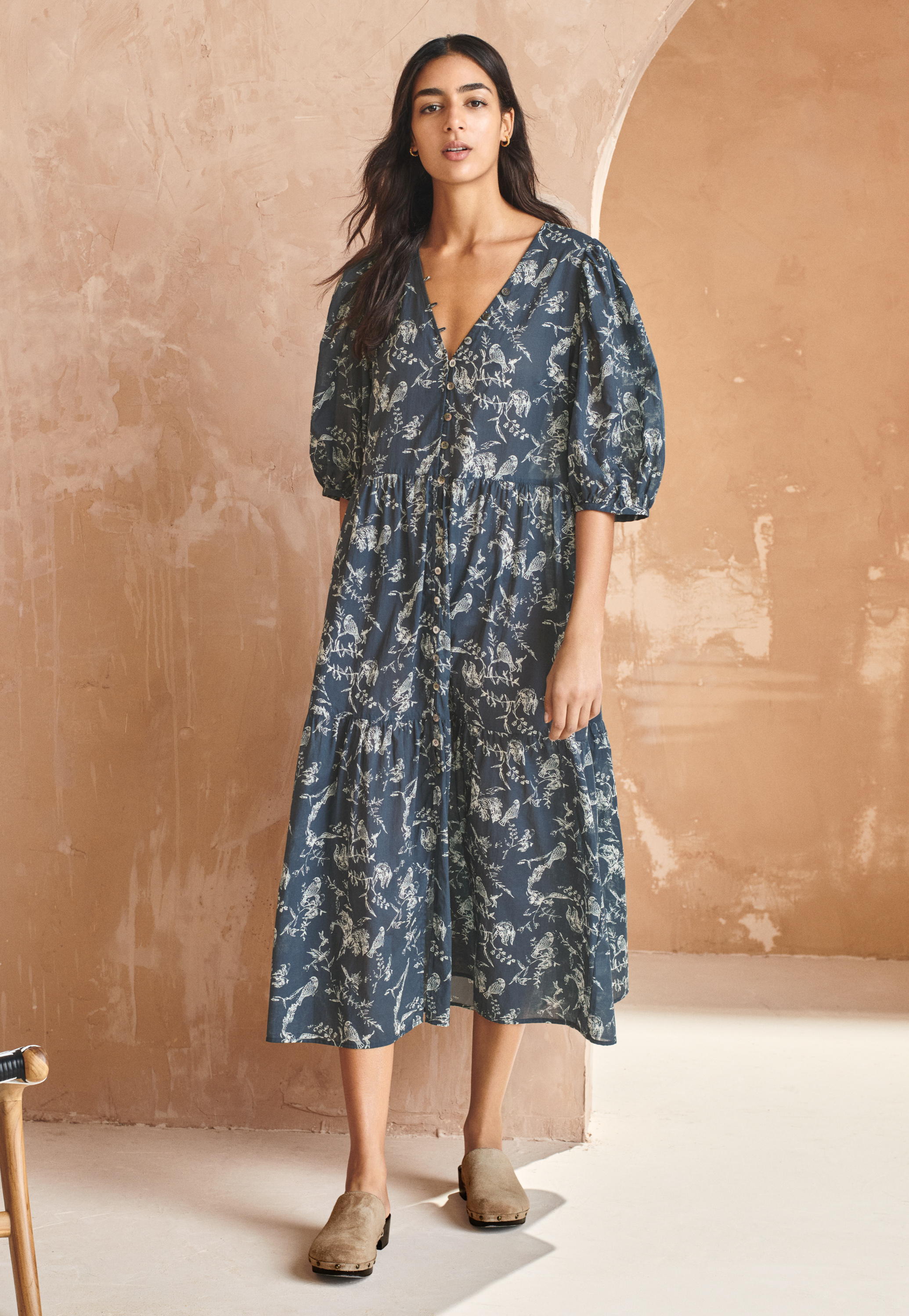 Wrap London - Tiered printed cotton dress
