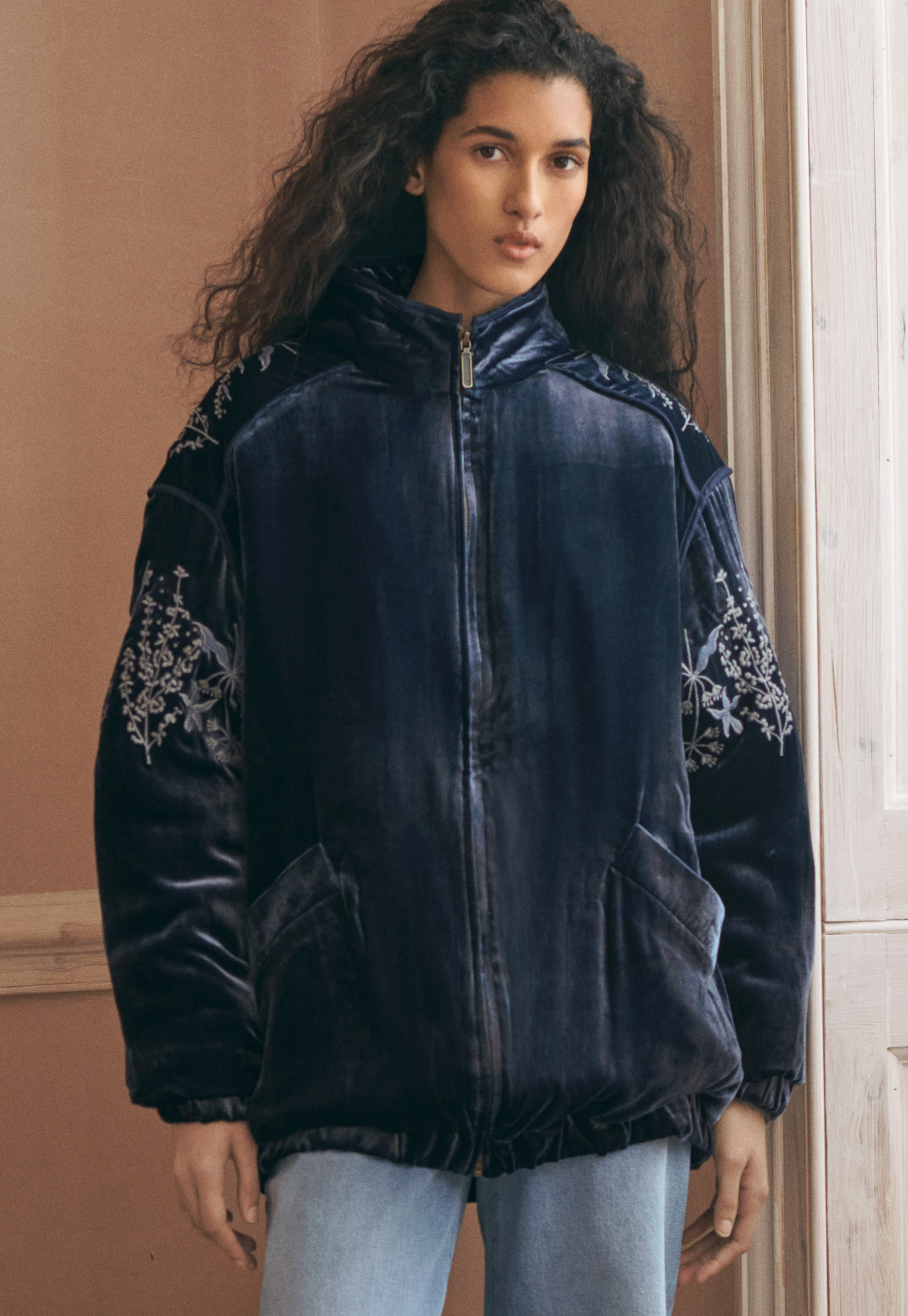 Wrap London - Embroidered velvet jacket