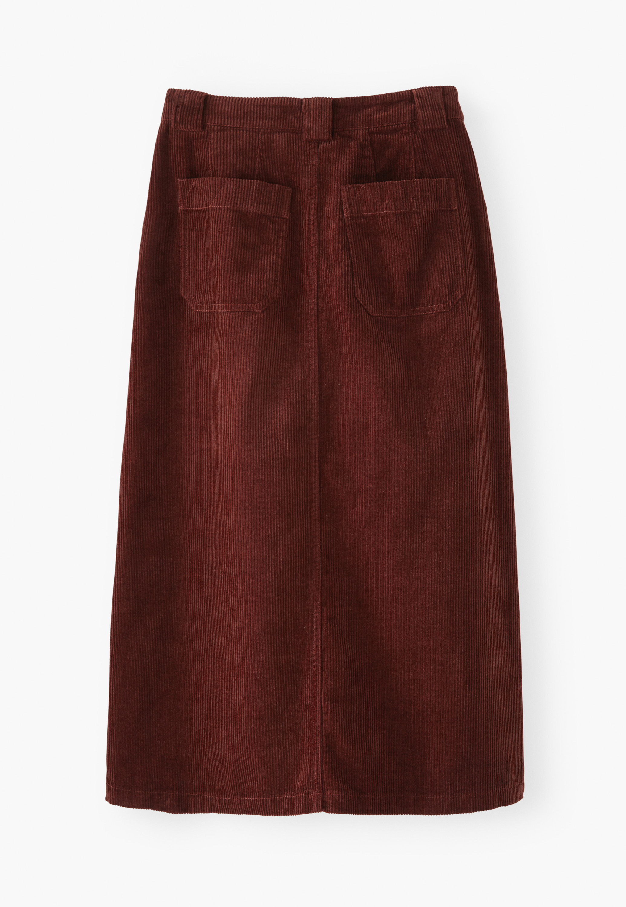 【WOOHWA】ANNA BUTTON WRAP SK Wrap London - Cord button-front skirt