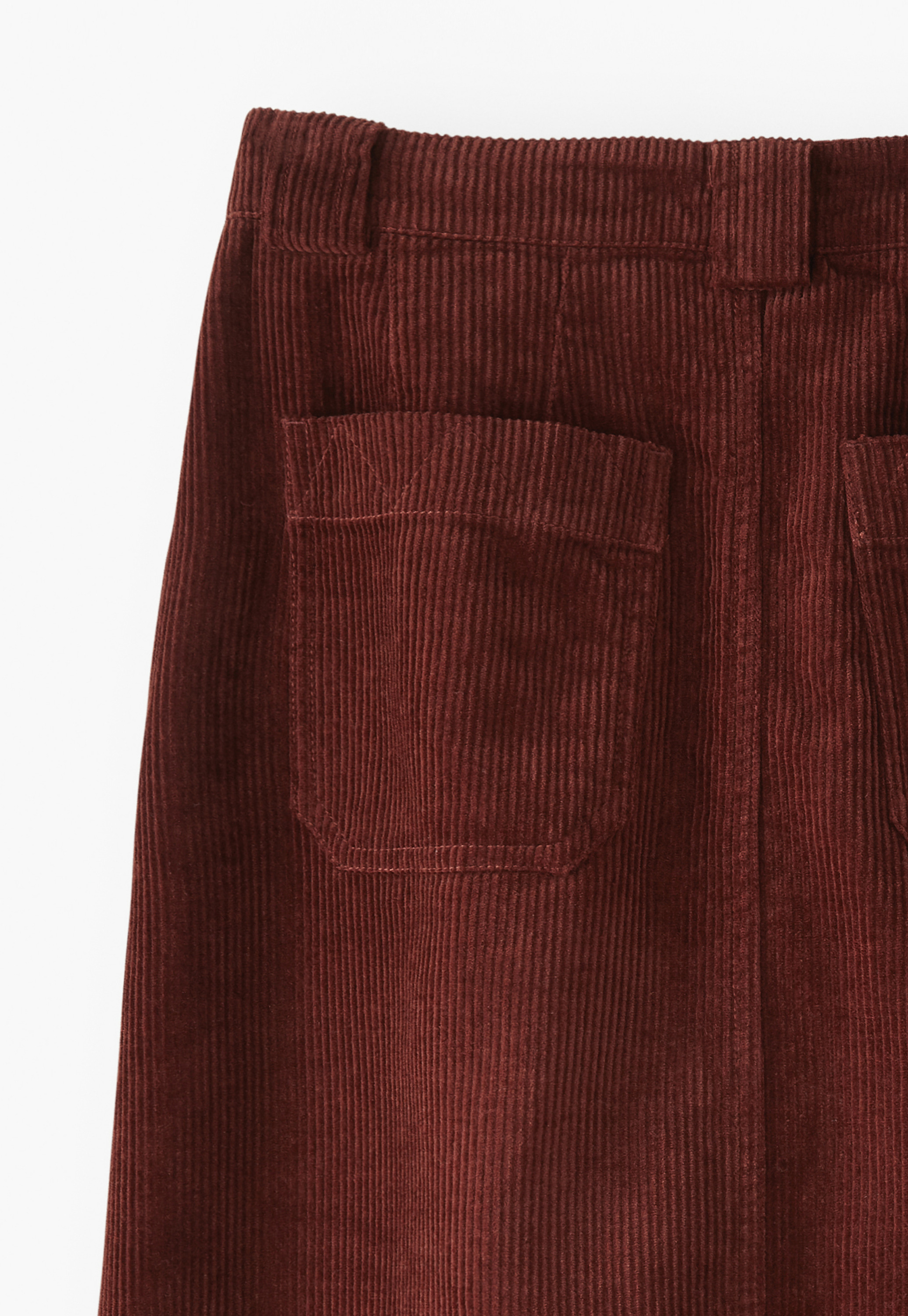 Wrap London - Cord button-front skirt
