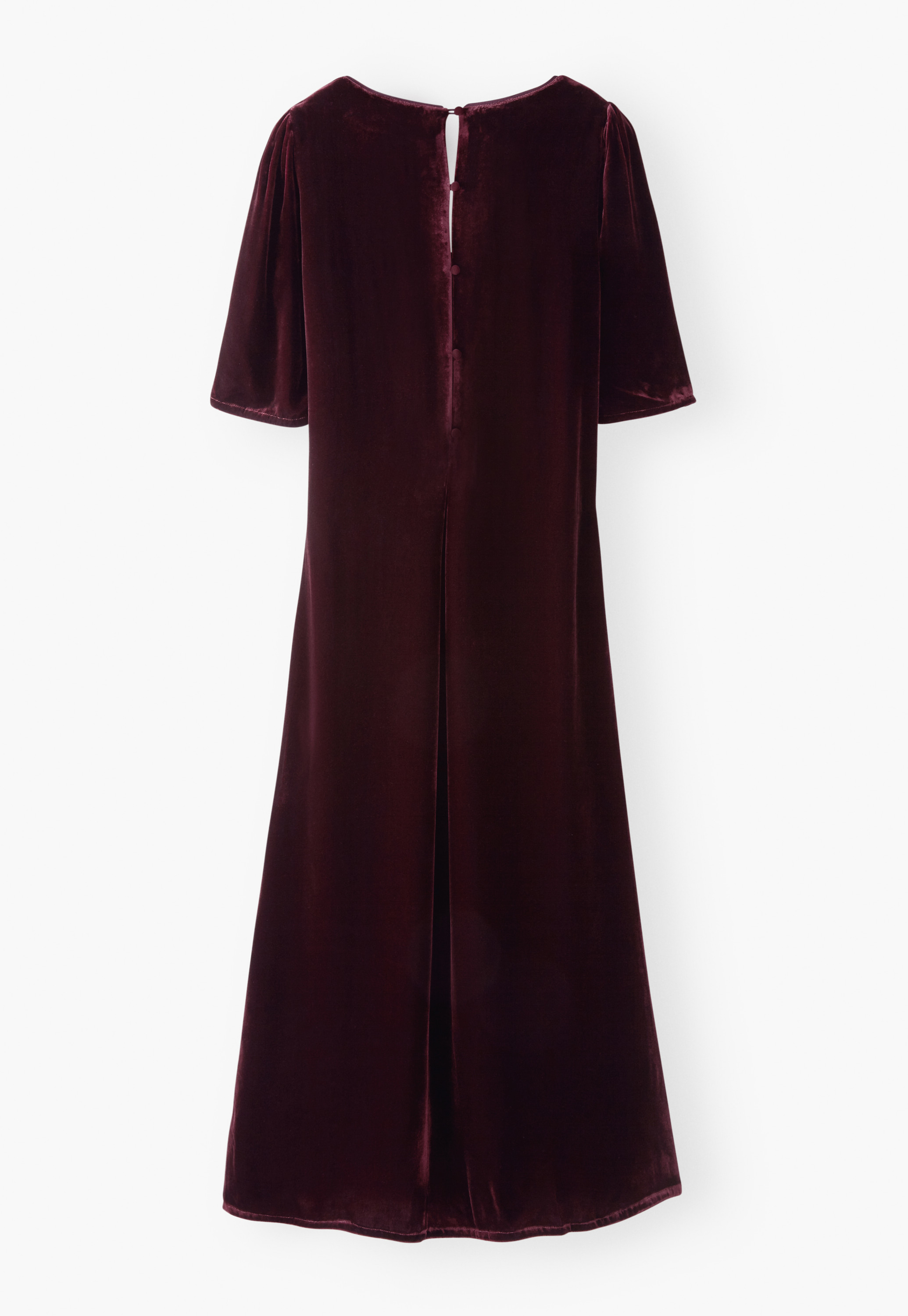 Wrap London - Silk & viscose velvet shirring dress