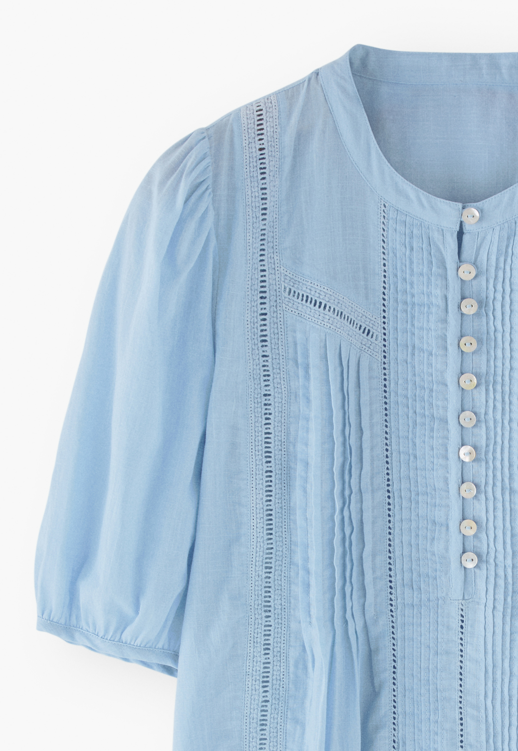 Wrap London - Cotton pintuck blouse
