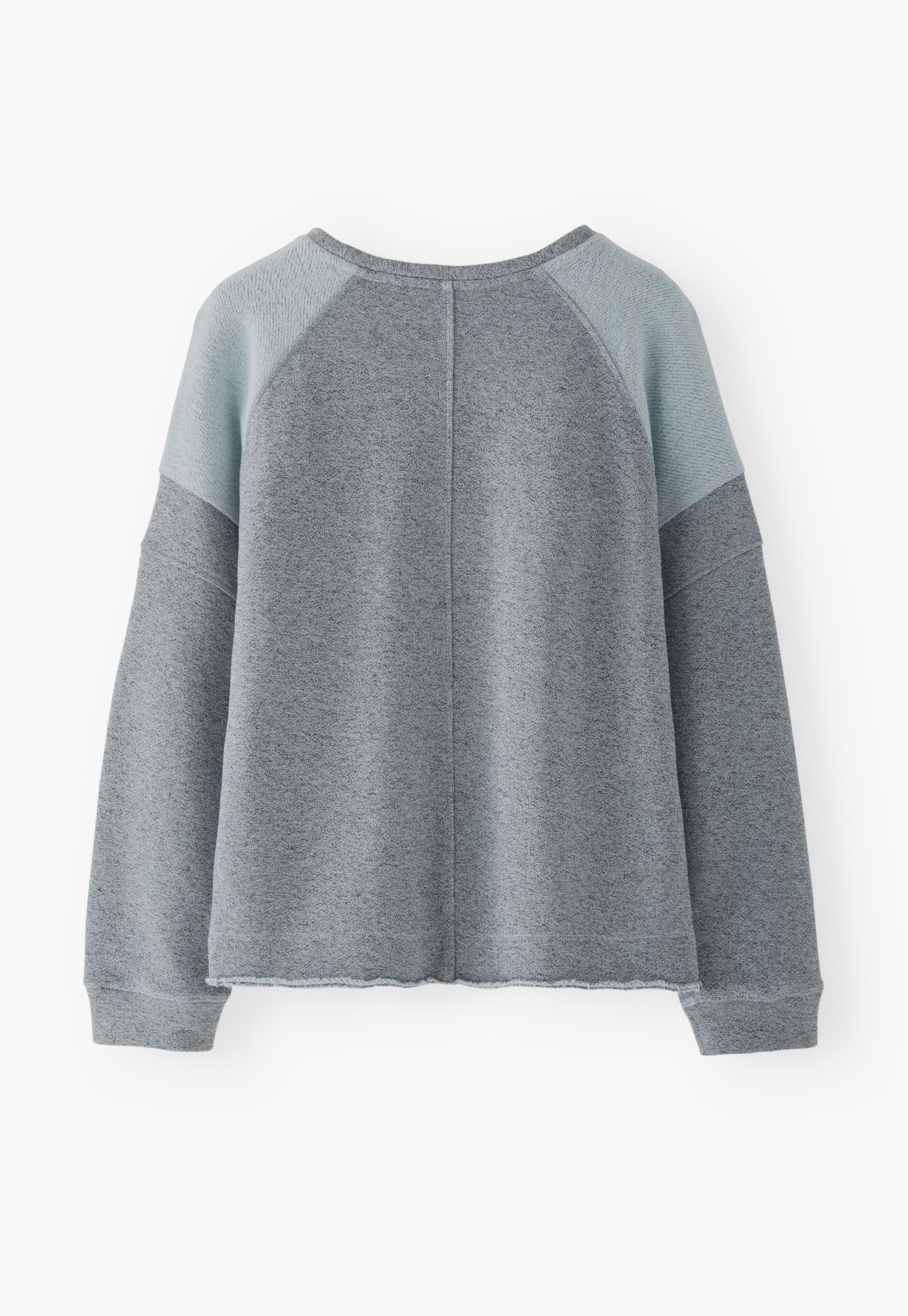 Wrap London - Brush-back cotton raglan sweatshirt