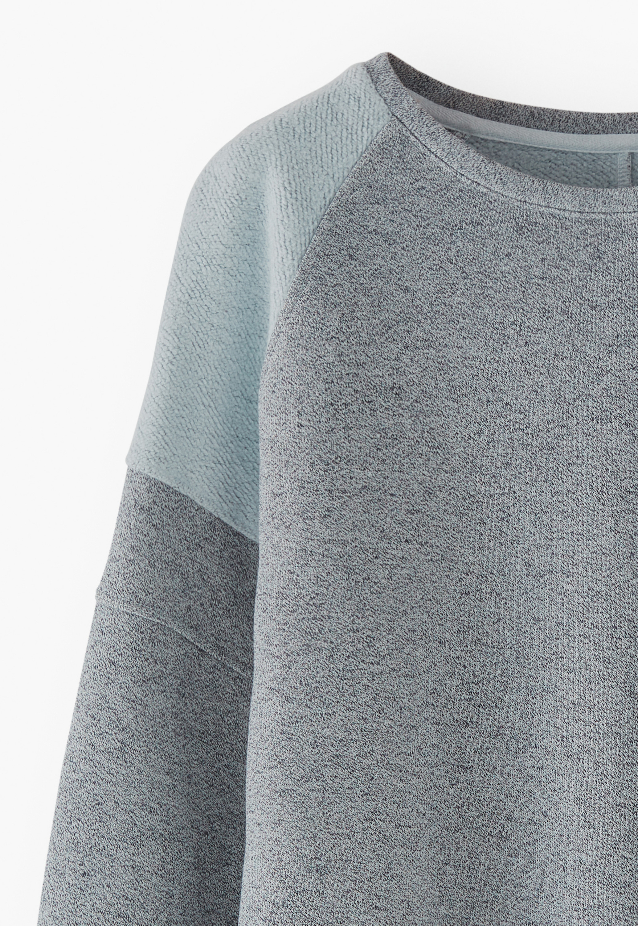 Wrap London - Brush-back cotton raglan sweatshirt
