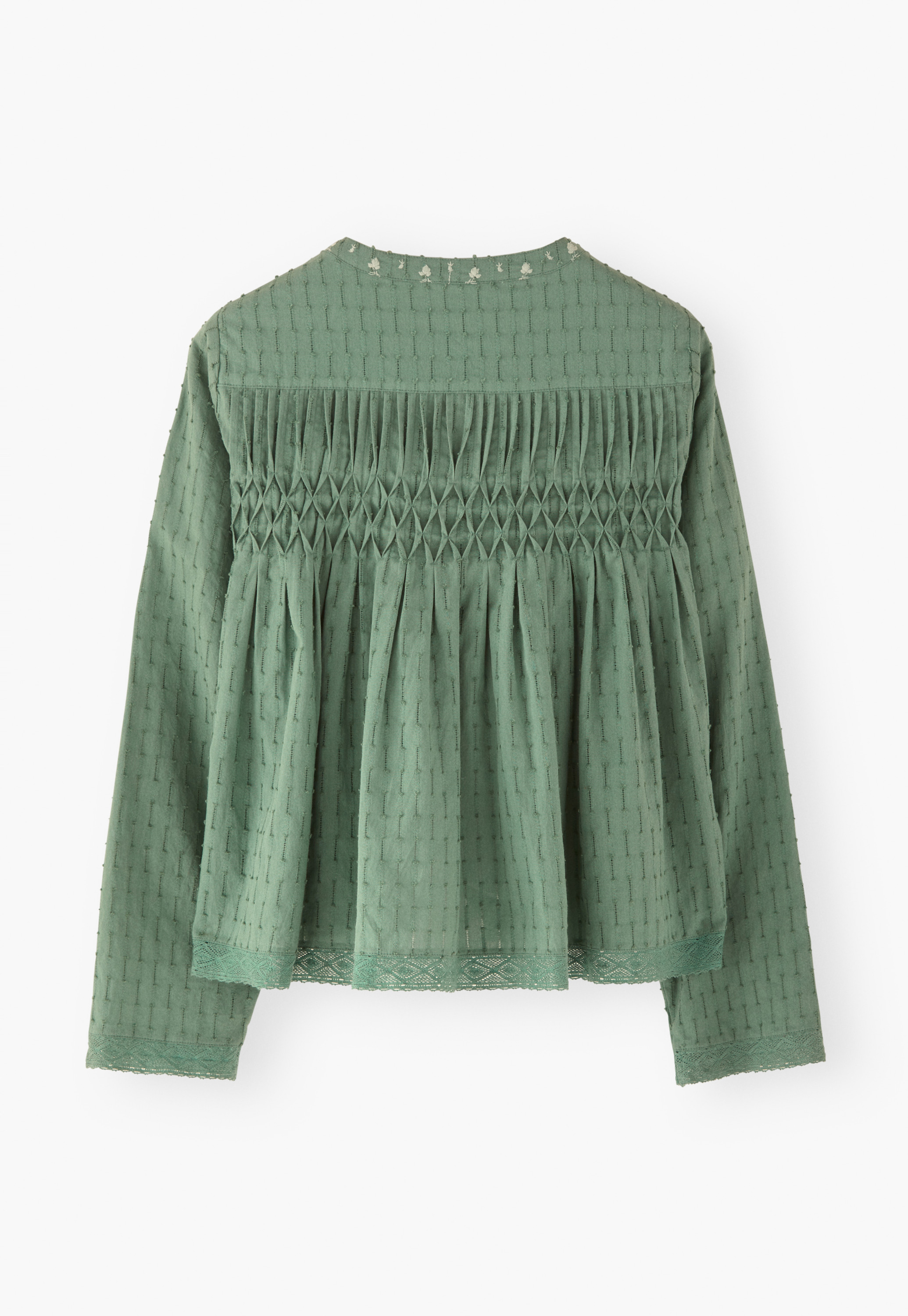 Wrap London - Smocked cotton blouse