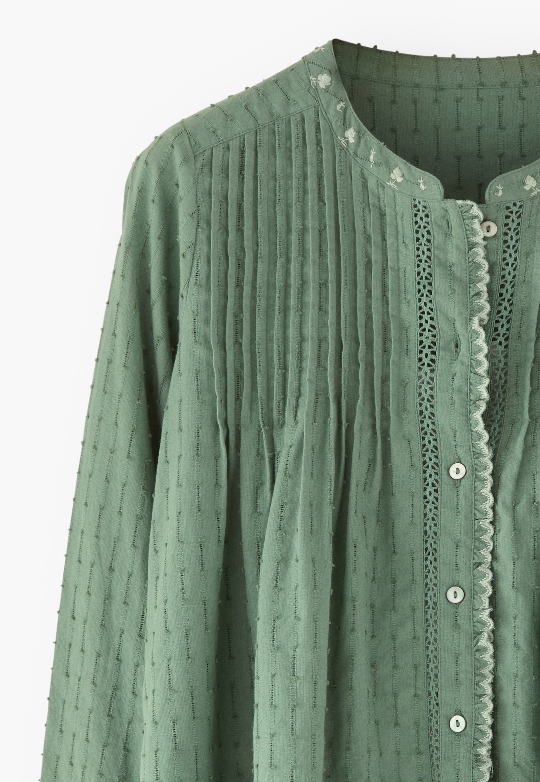 Wrap London - Smocked cotton blouse