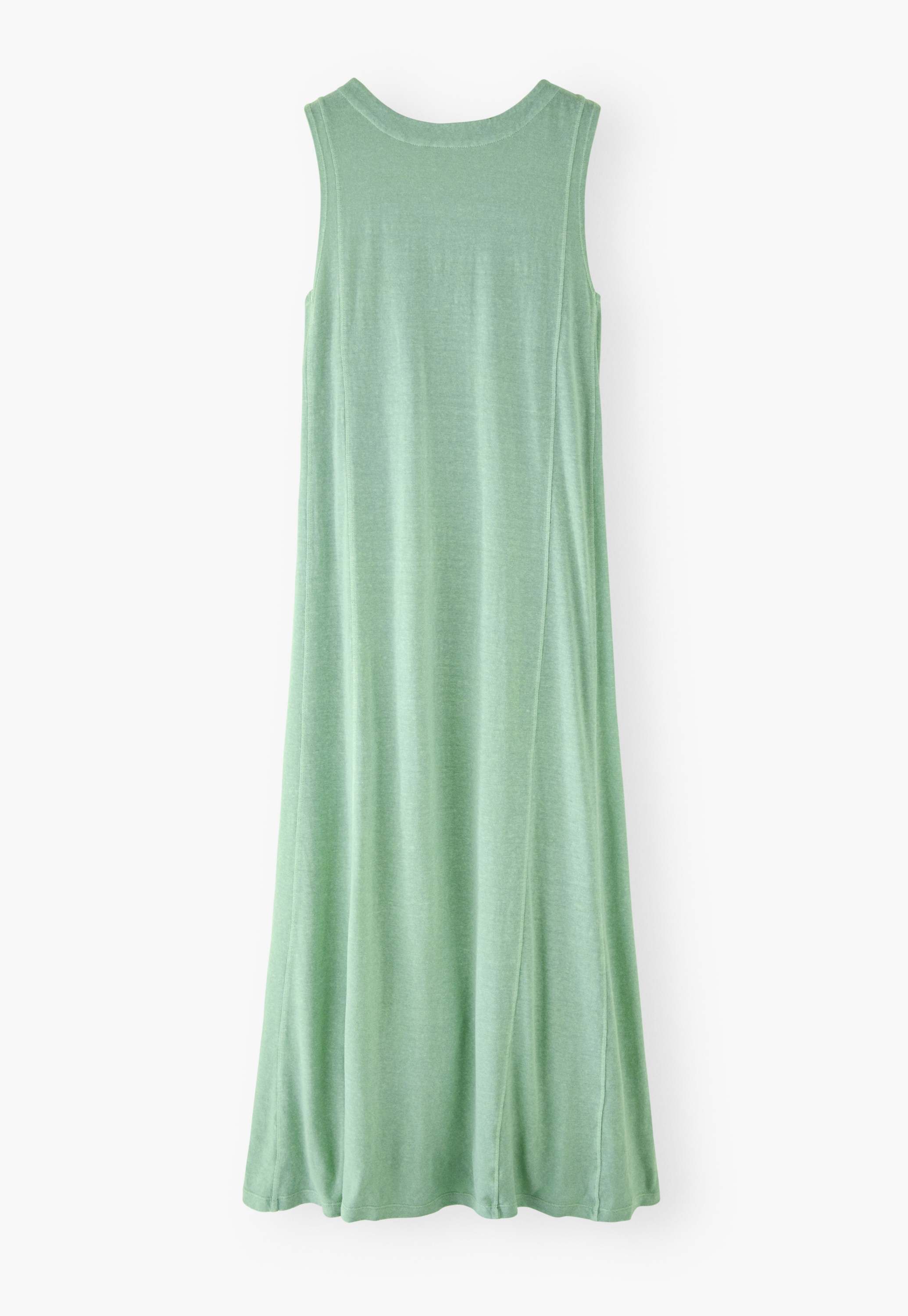 Lace-front jersey dress