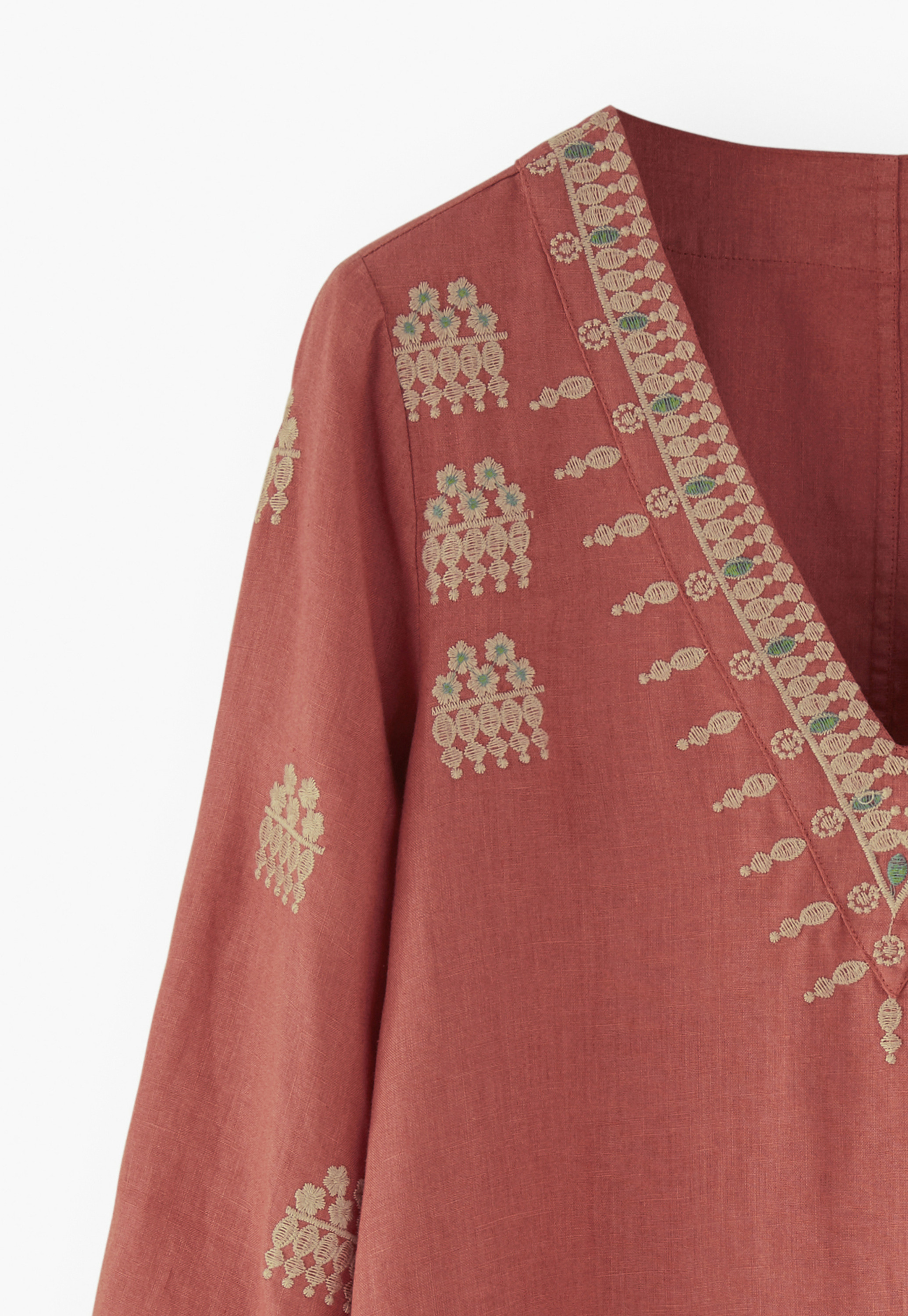 Wrap London - Embroidered linen dress