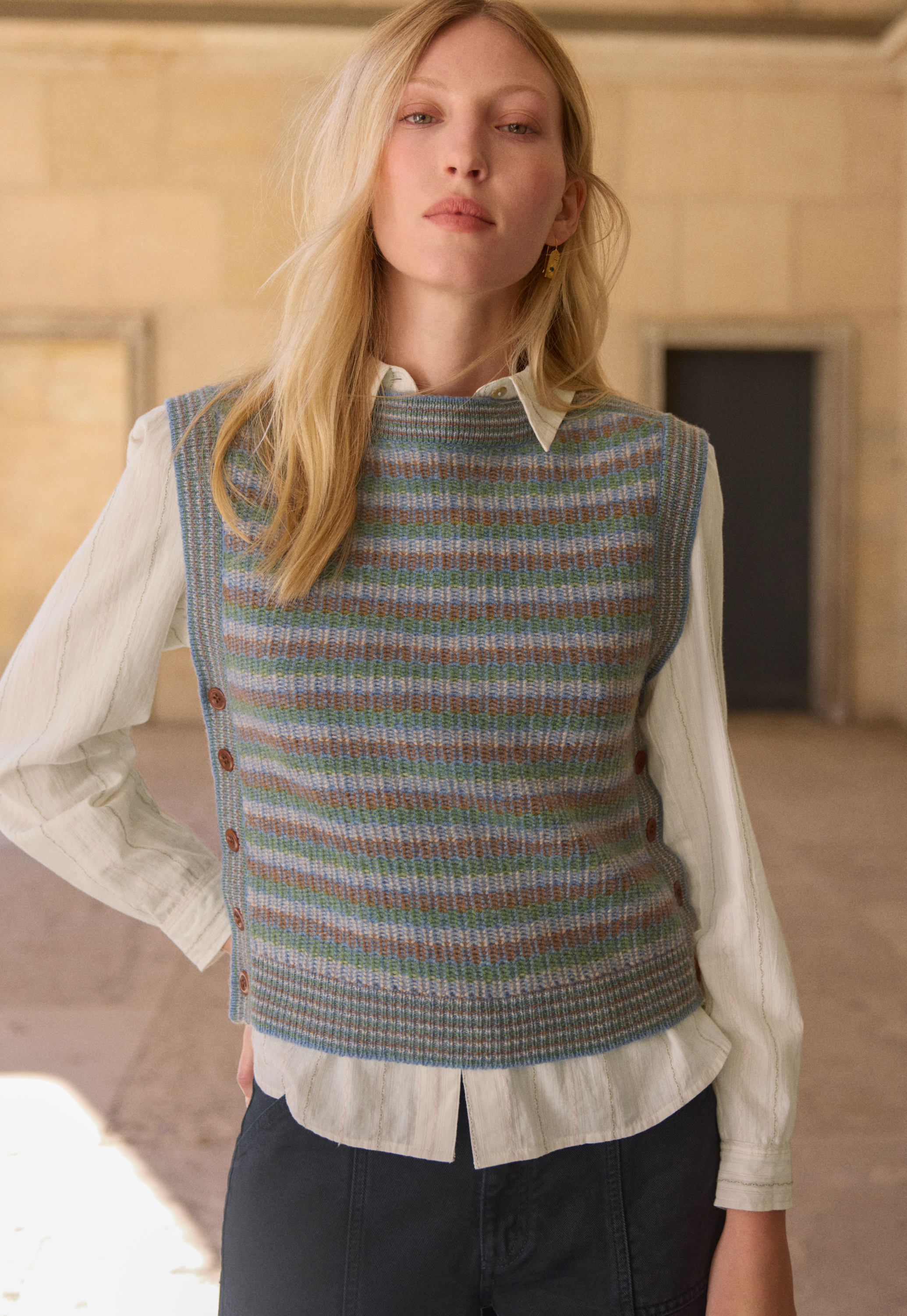 Wrap London - Lambswool sleeveless knit