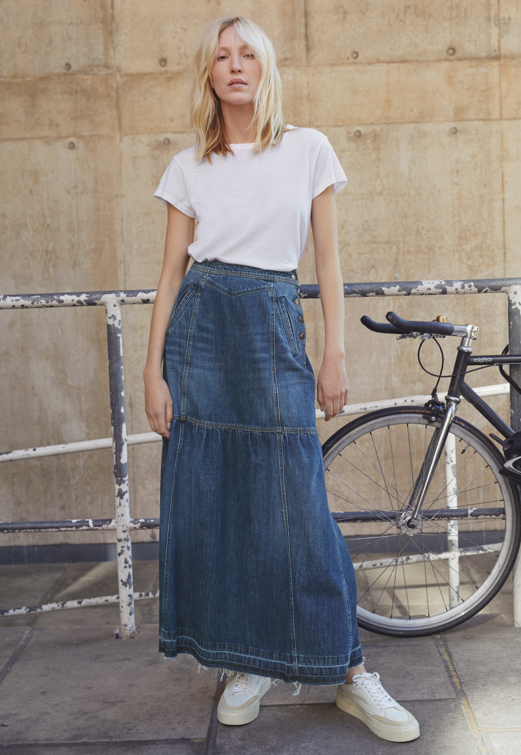 Kensington denim wrap skirt hotsell