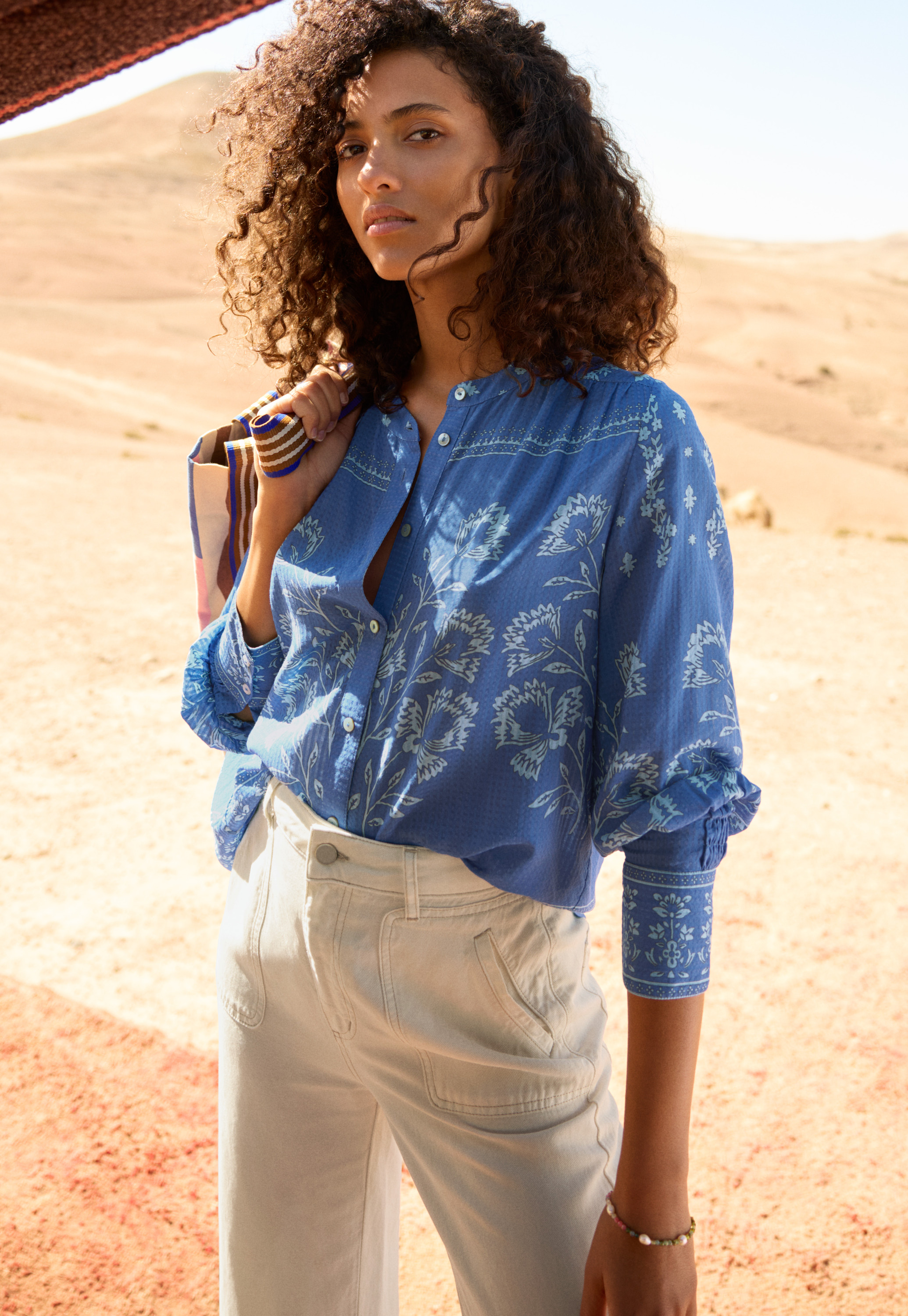 売れ筋商品|||アンクライン カットソー トップス レディース Women's Sleeveless Printed Wrap Blouse Santorini Blue Multi Women's Wrap Tops | Nordstrom