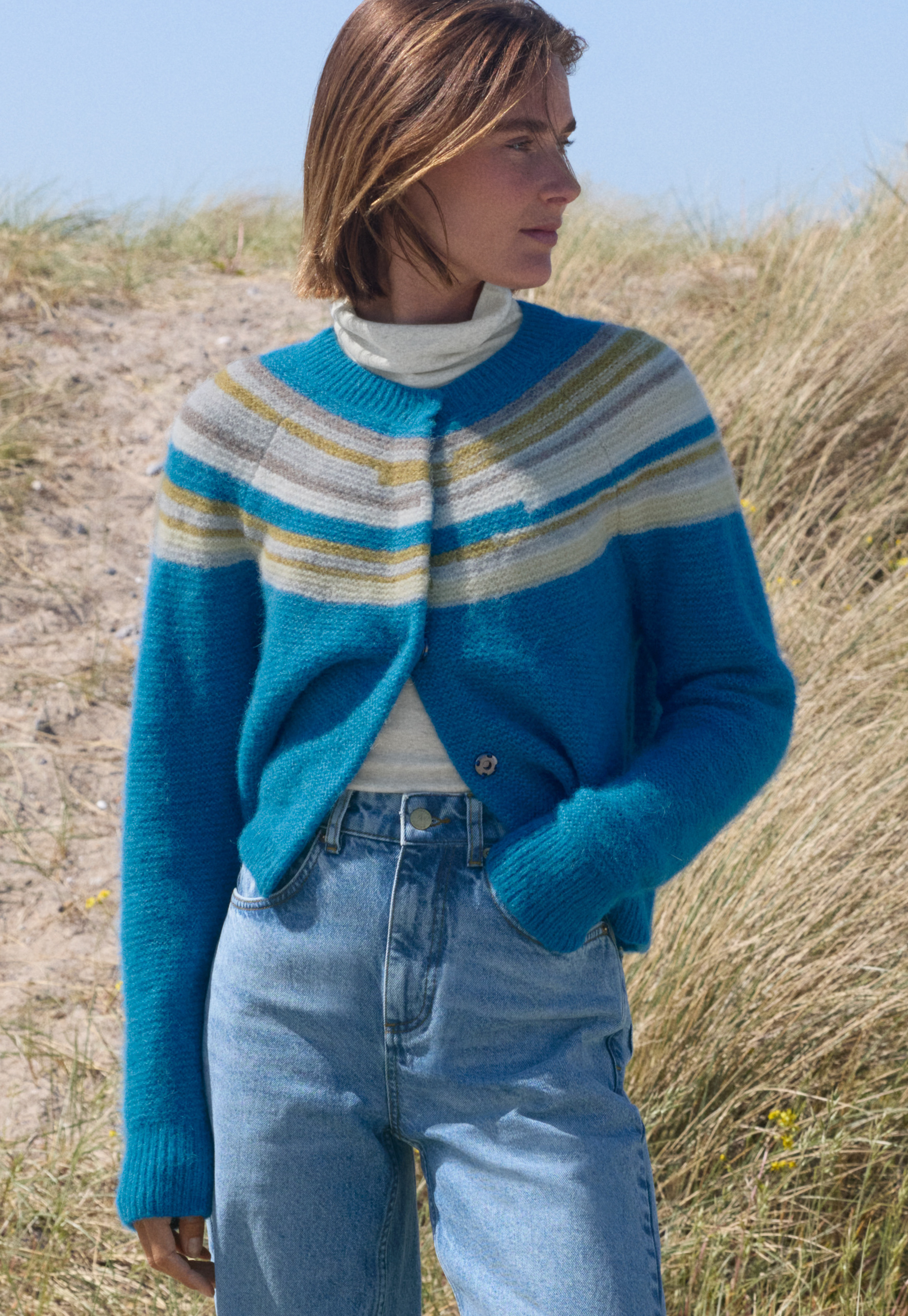 トップス YOKE 7G ALPACA WOOL CARDIGAN KNIT Wrap London - Alpaca-blend yoke-detail cardigan