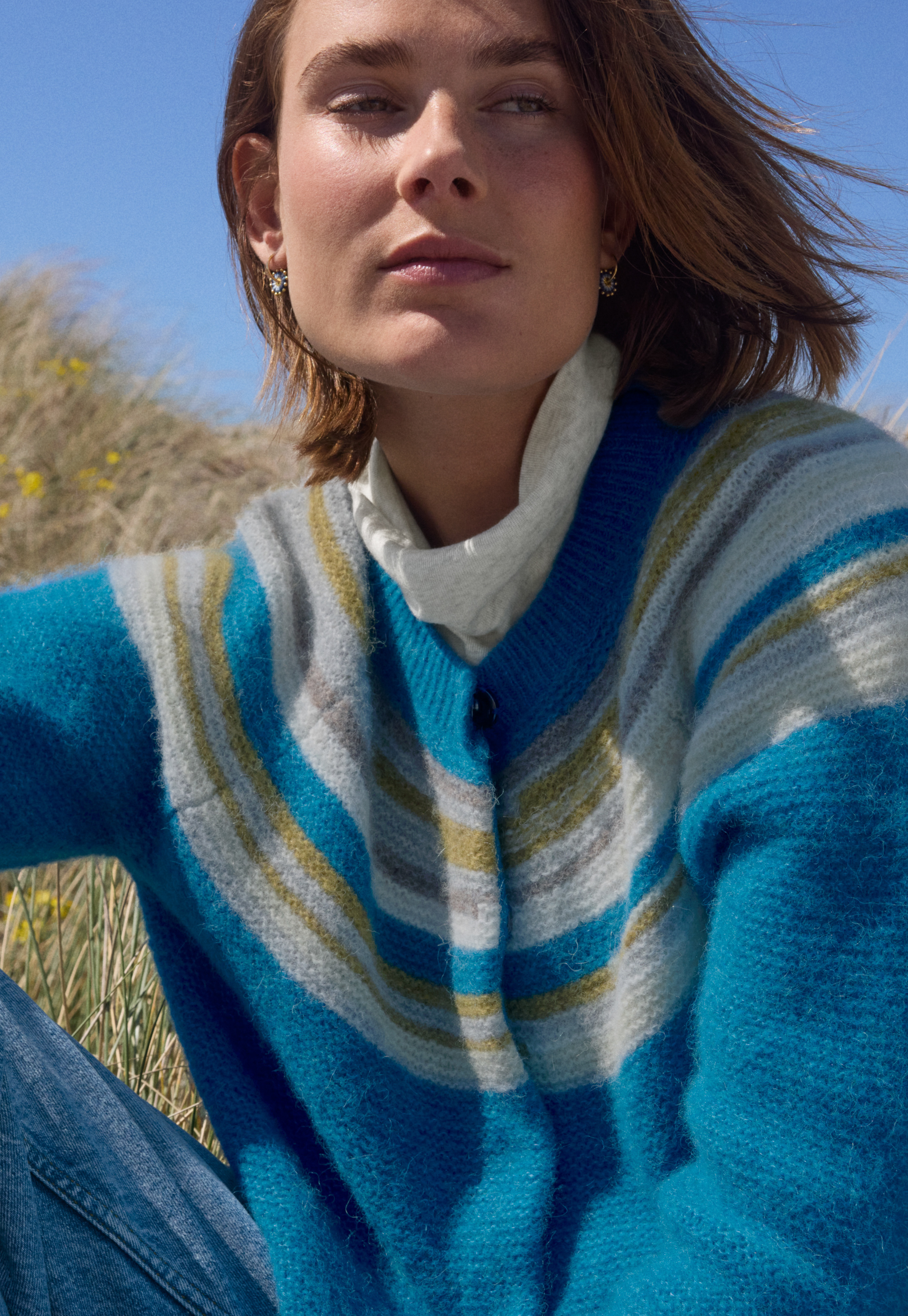 Wrap London - Alpaca-blend yoke-detail cardigan