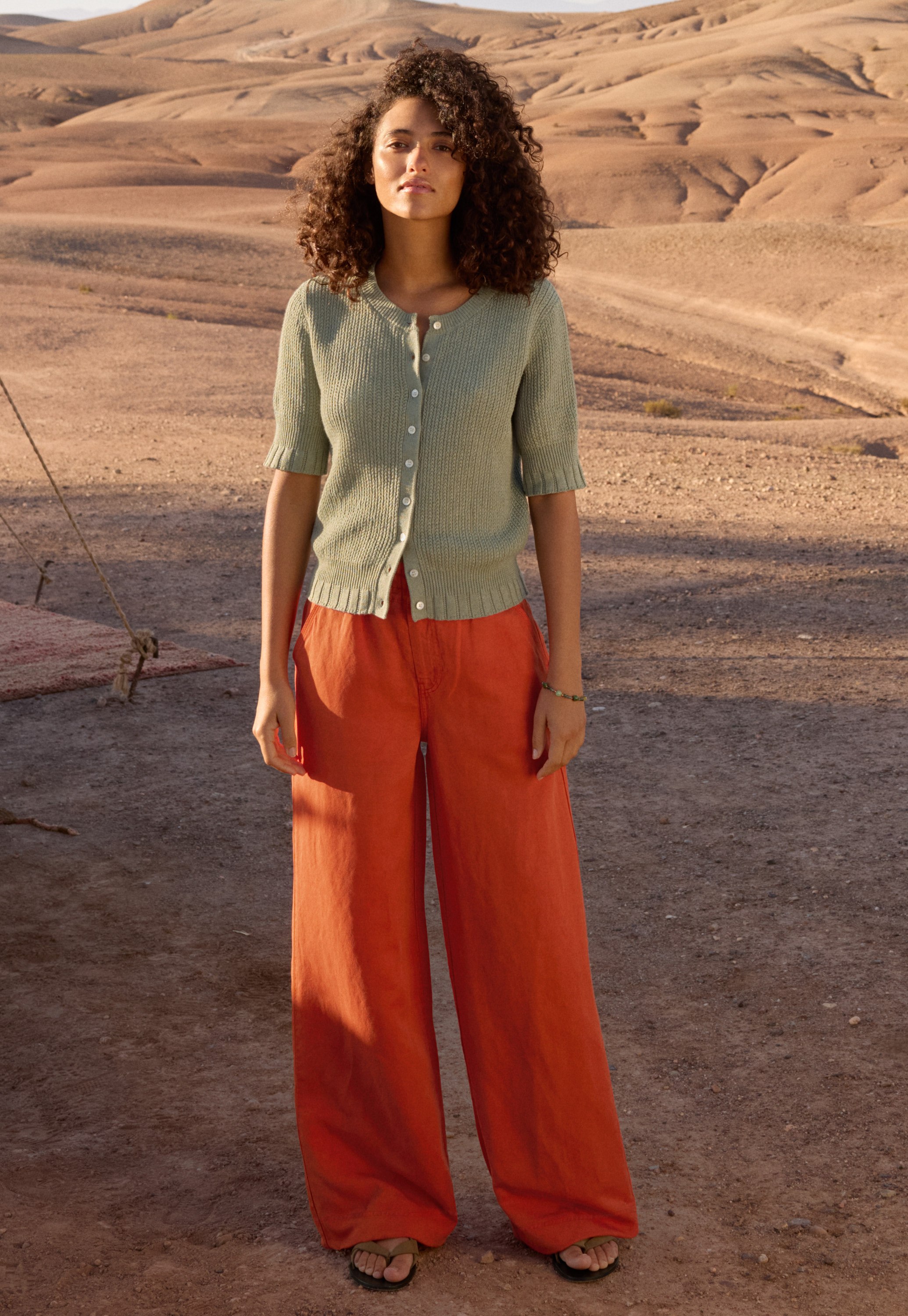 Wrap London - Wide-leg lyocell & linen trousers
