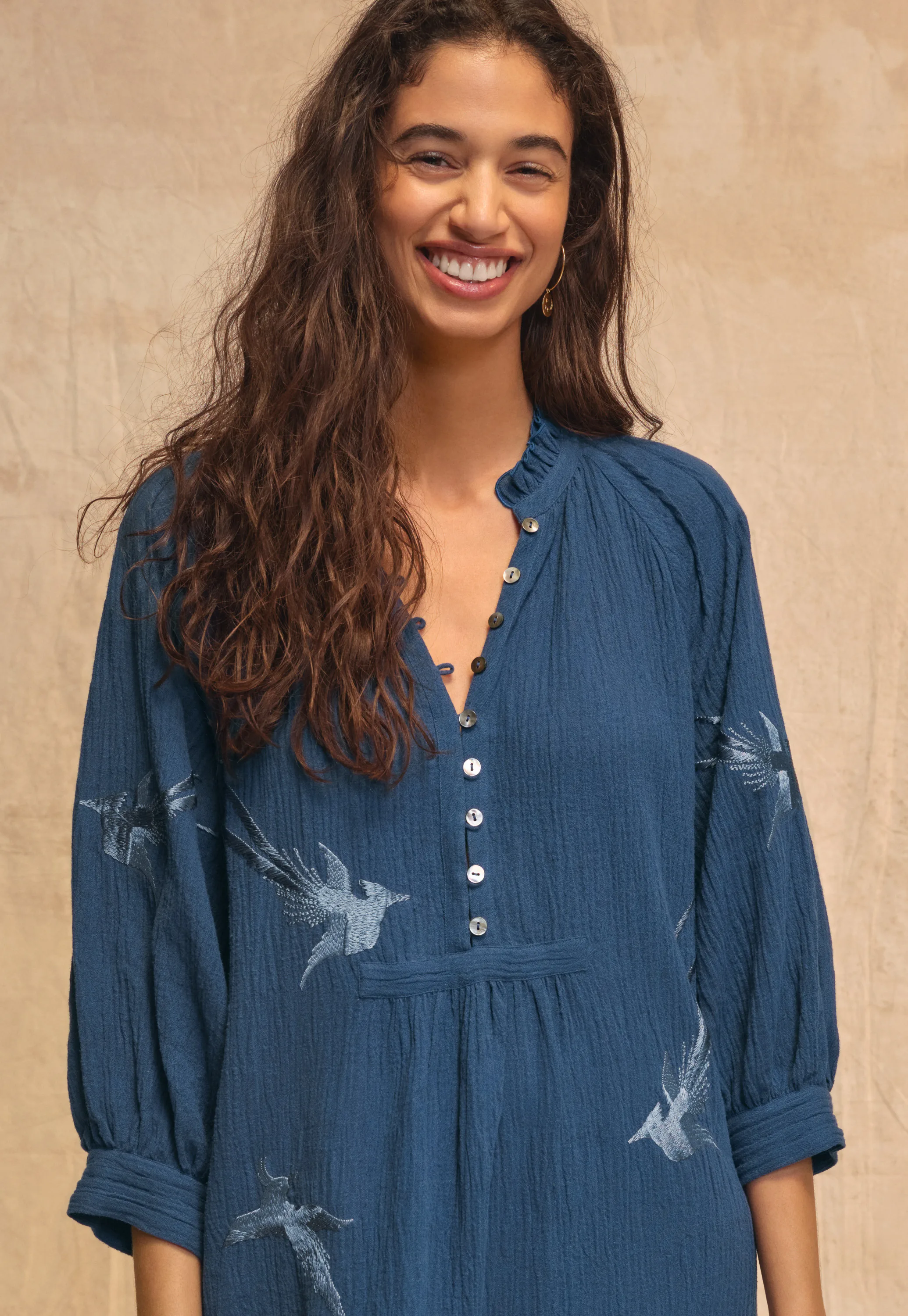 cotton dress with embroidery Women's Toes In the Sand Ivory Embroidered Maxi | Size: M Designed in a textured dobby and a contrast mini red dot print Rails | Fawn Dress -