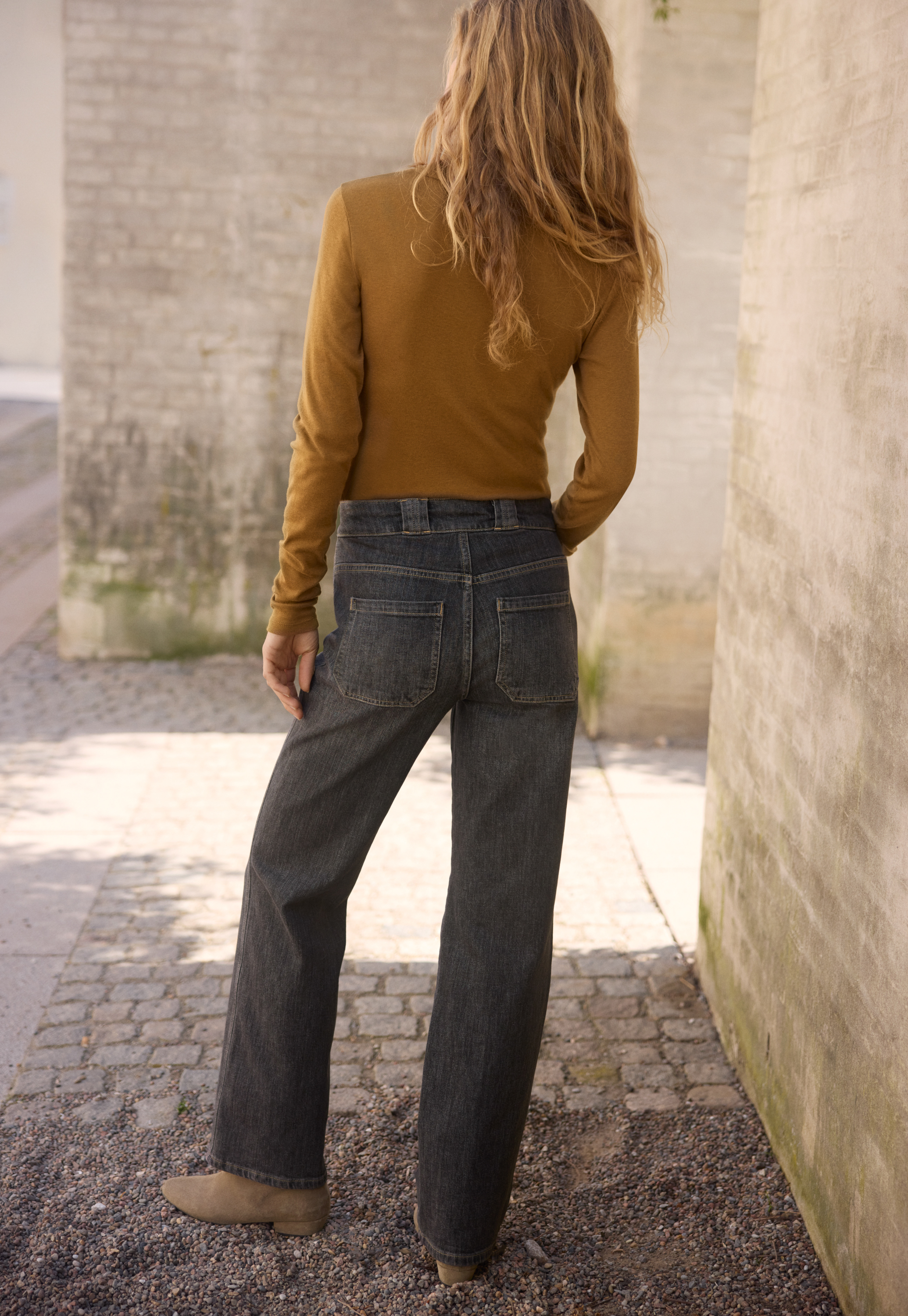 High-neck Tencel Cotton Blouse