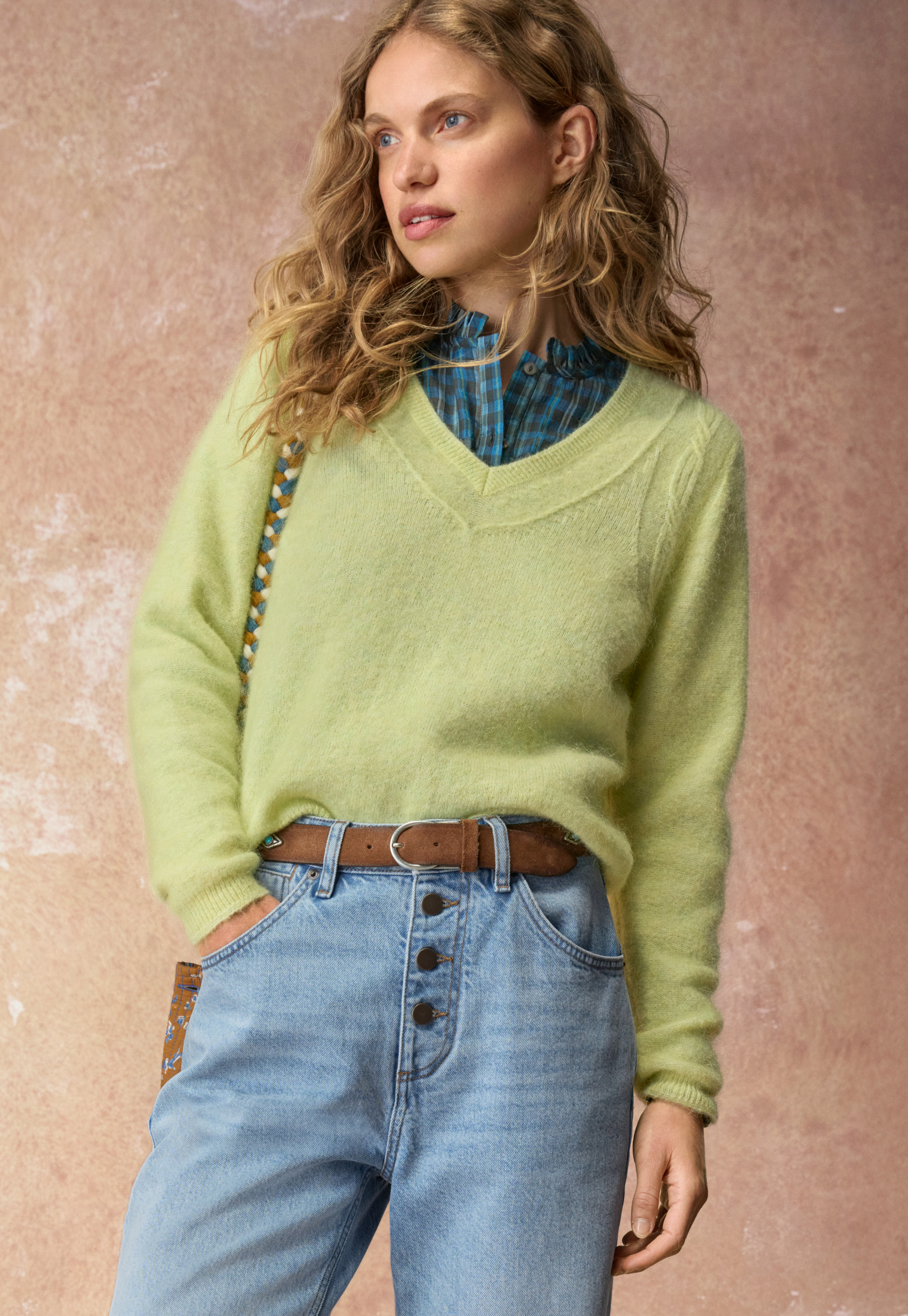 Wrap London - Mohair v-neck sweater
