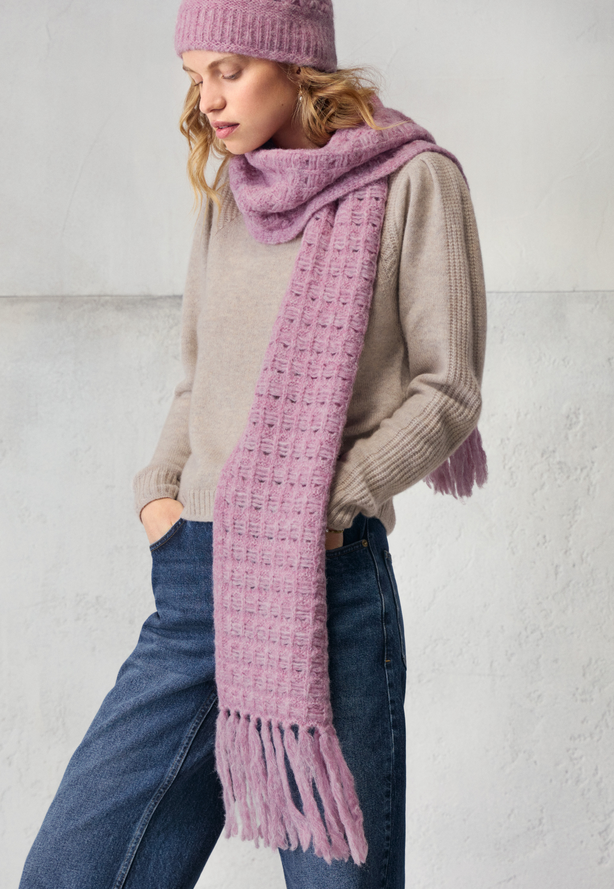 COS PRINTED ALPACA-BLEND SCARF アルパカブレンド PRINTED ALPACA-BLEND SCARF プリントアルパカブレンドマフラー